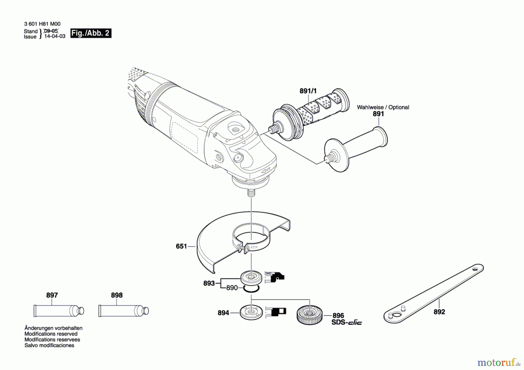  Bosch Werkzeug Winkelschleifer GWS 22-230 JH Seite 2