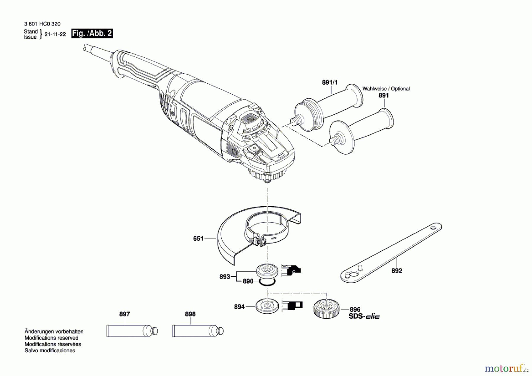  Bosch Werkzeug Winkelschleifer GWS 22-180 J Seite 2