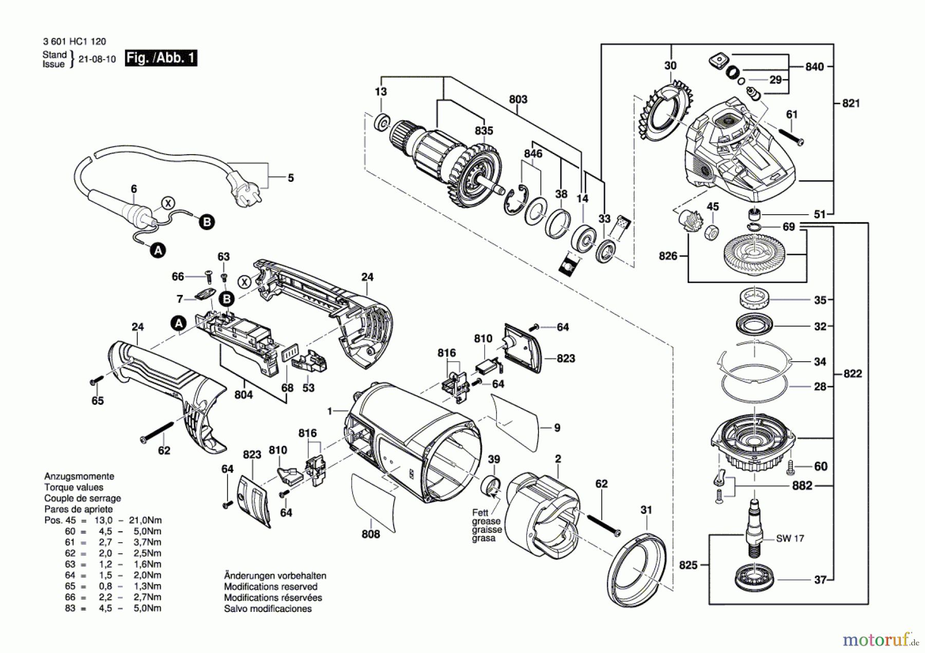  Bosch Werkzeug Winkelschleifer GWS 22-230 P Seite 1