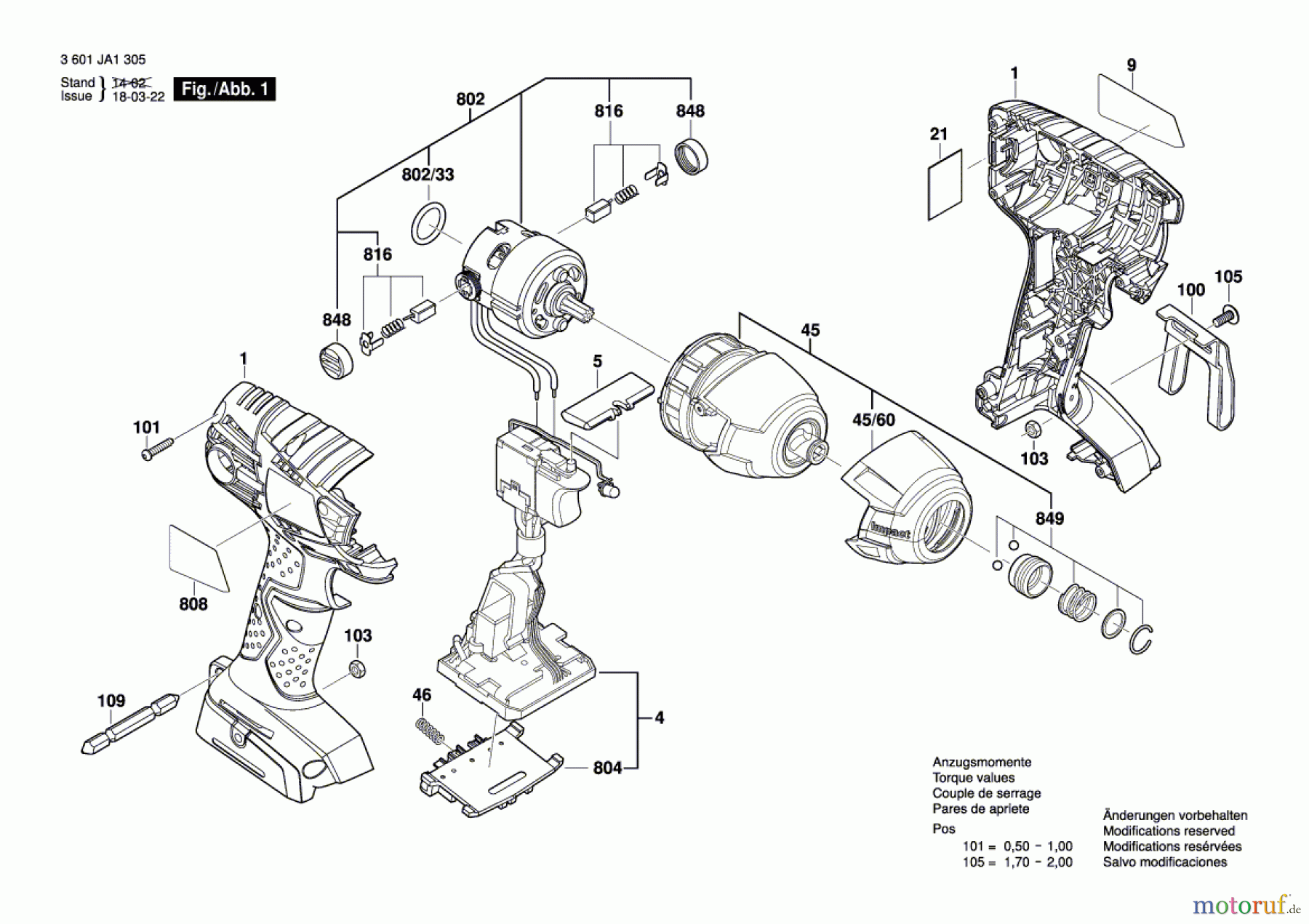  Bosch Werkzeug Schlagschrauber GDR 18 V-LI Seite 1
