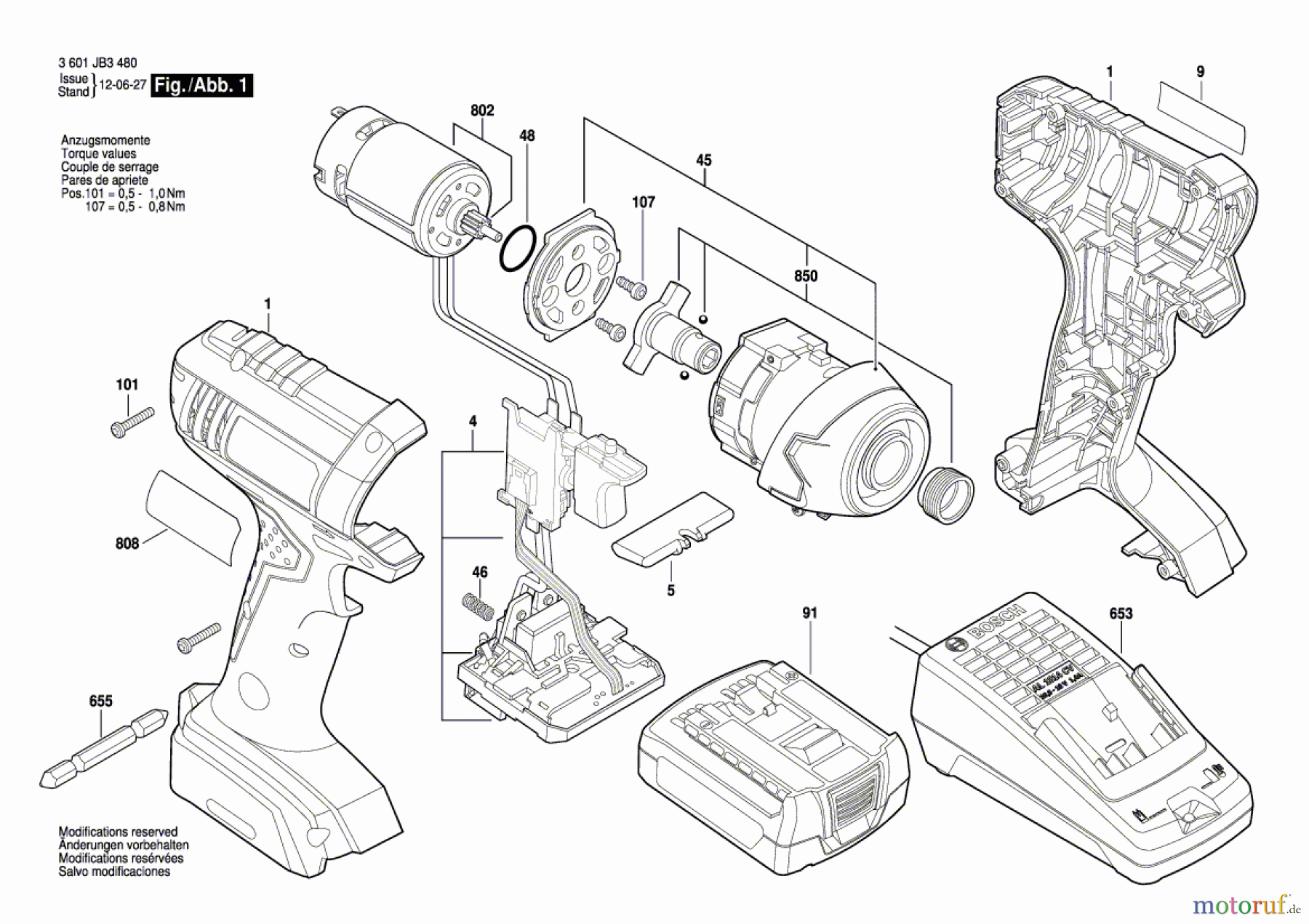  Bosch Werkzeug Schlagschrauber GDR 1440-LI Seite 1