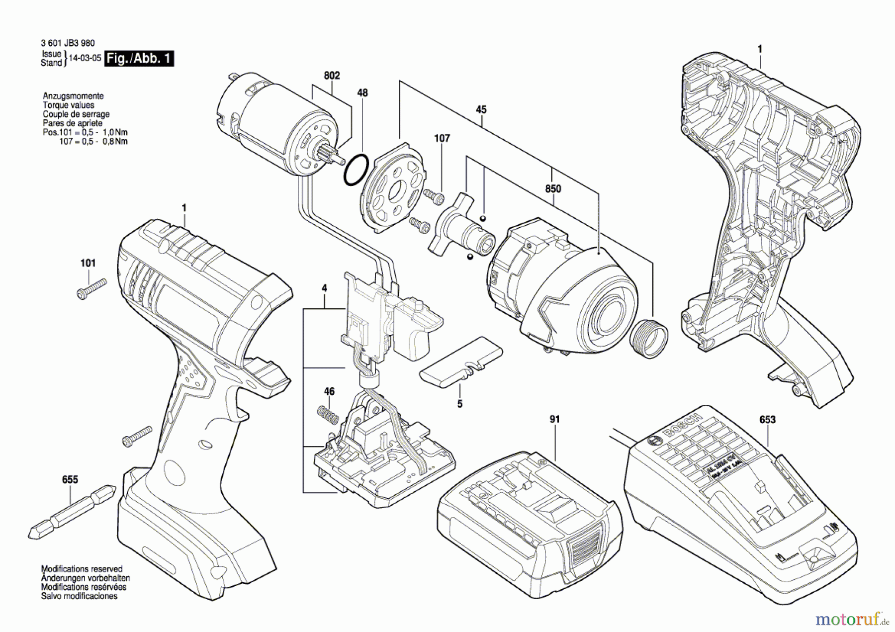  Bosch Werkzeug Schlagschrauber GDR 1200-LI Seite 1