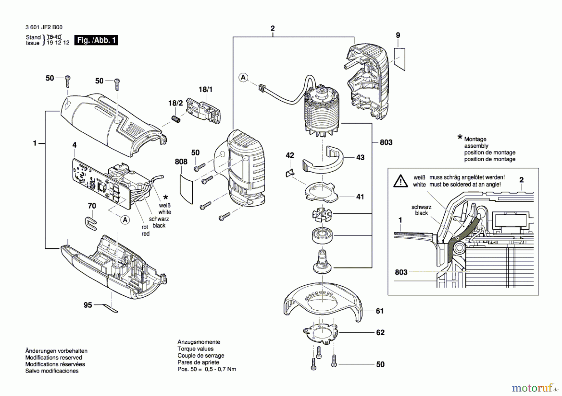  Bosch Akku Werkzeug Akku-Winkelschleifer BACAG BL 12 V Seite 1