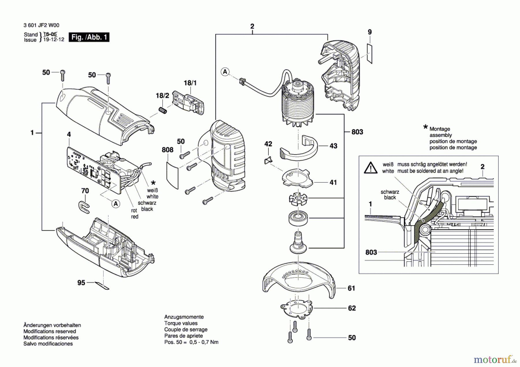  Bosch Akku Werkzeug Akku-Winkelschleifer TG 12-A Seite 1