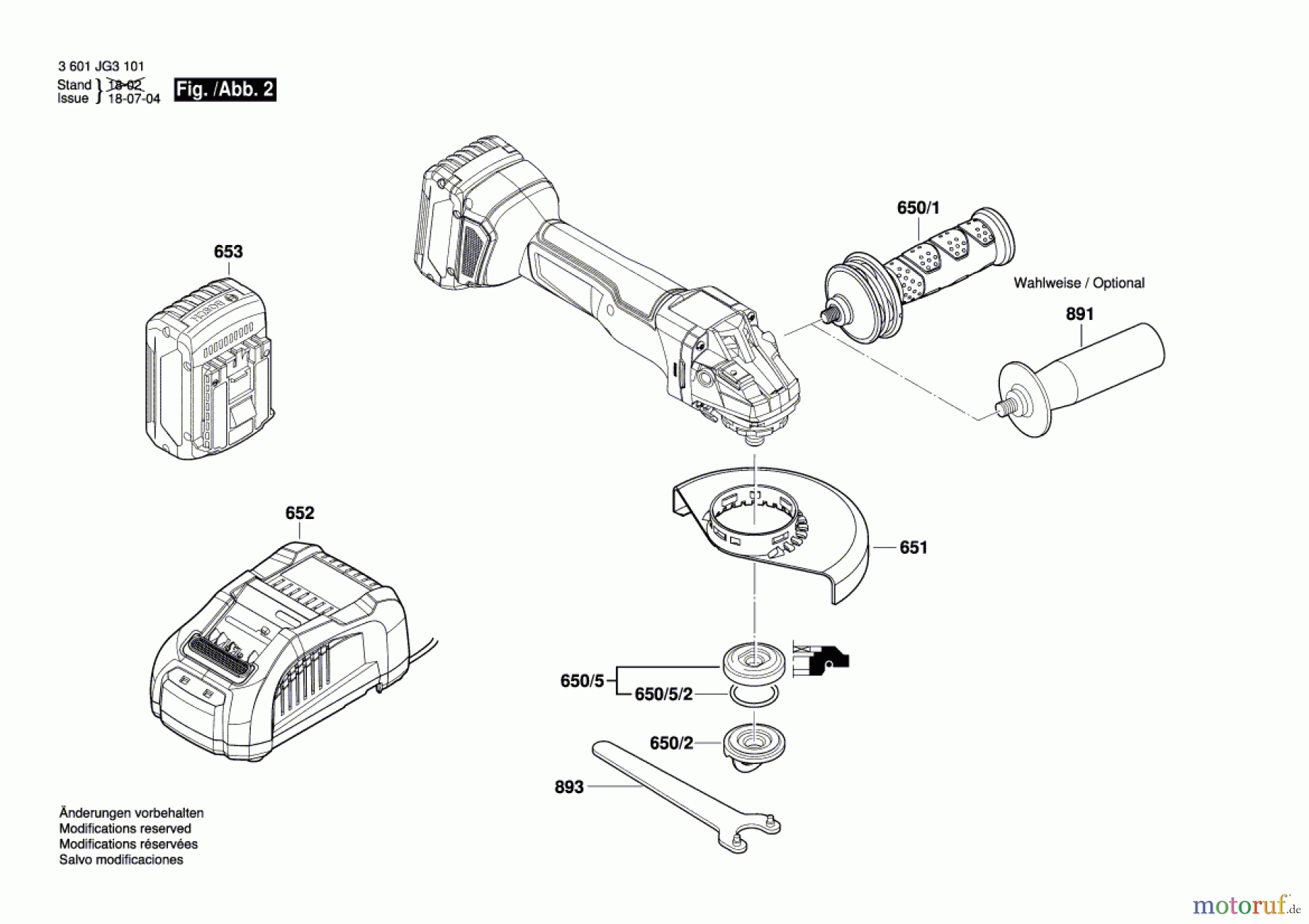  Bosch Akku Werkzeug Akku-Winkelschleifer GWS 18V-10 Seite 2