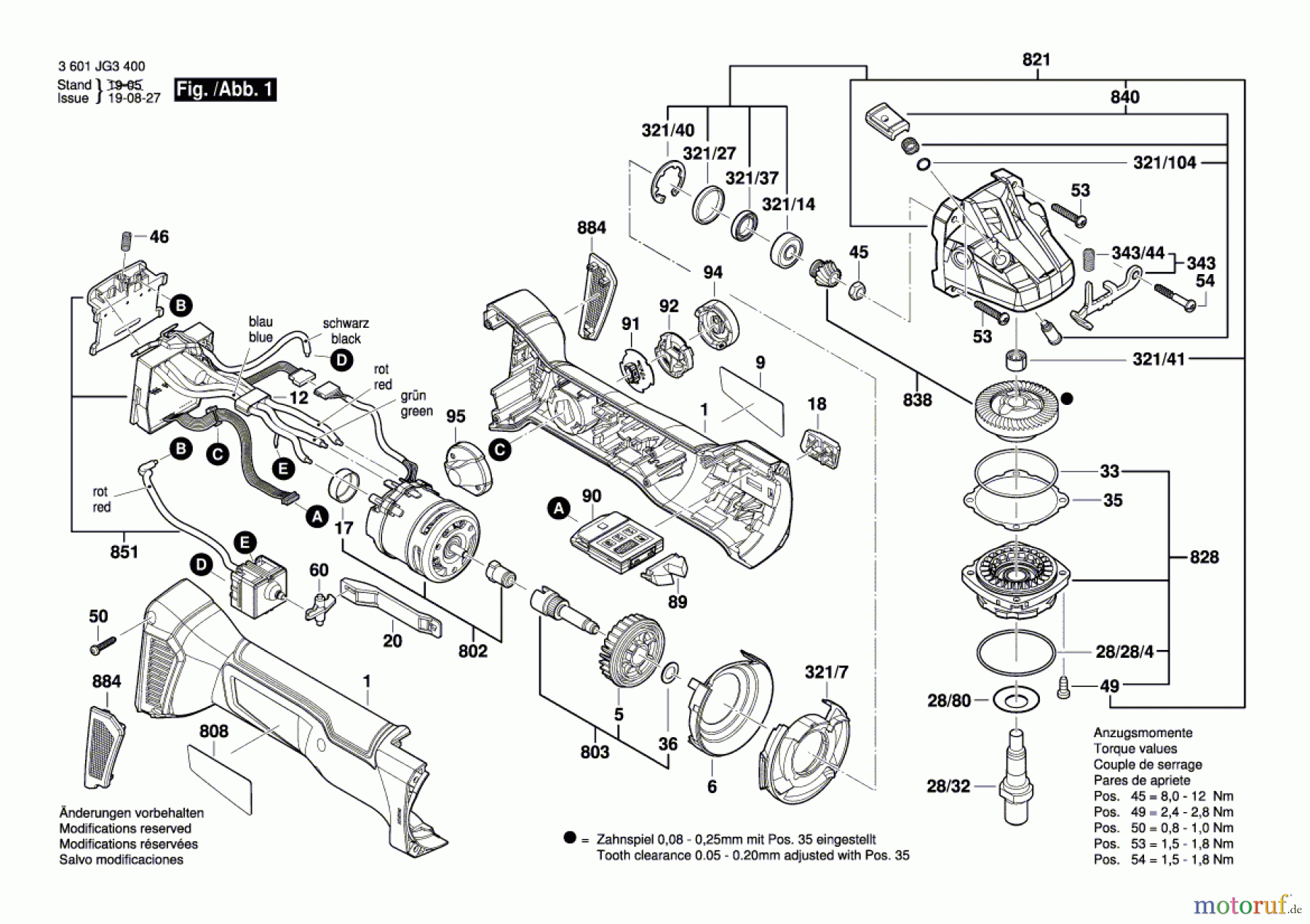  Bosch Akku Werkzeug Akku-Winkelschleifer GWS 18V-125 SC Seite 1