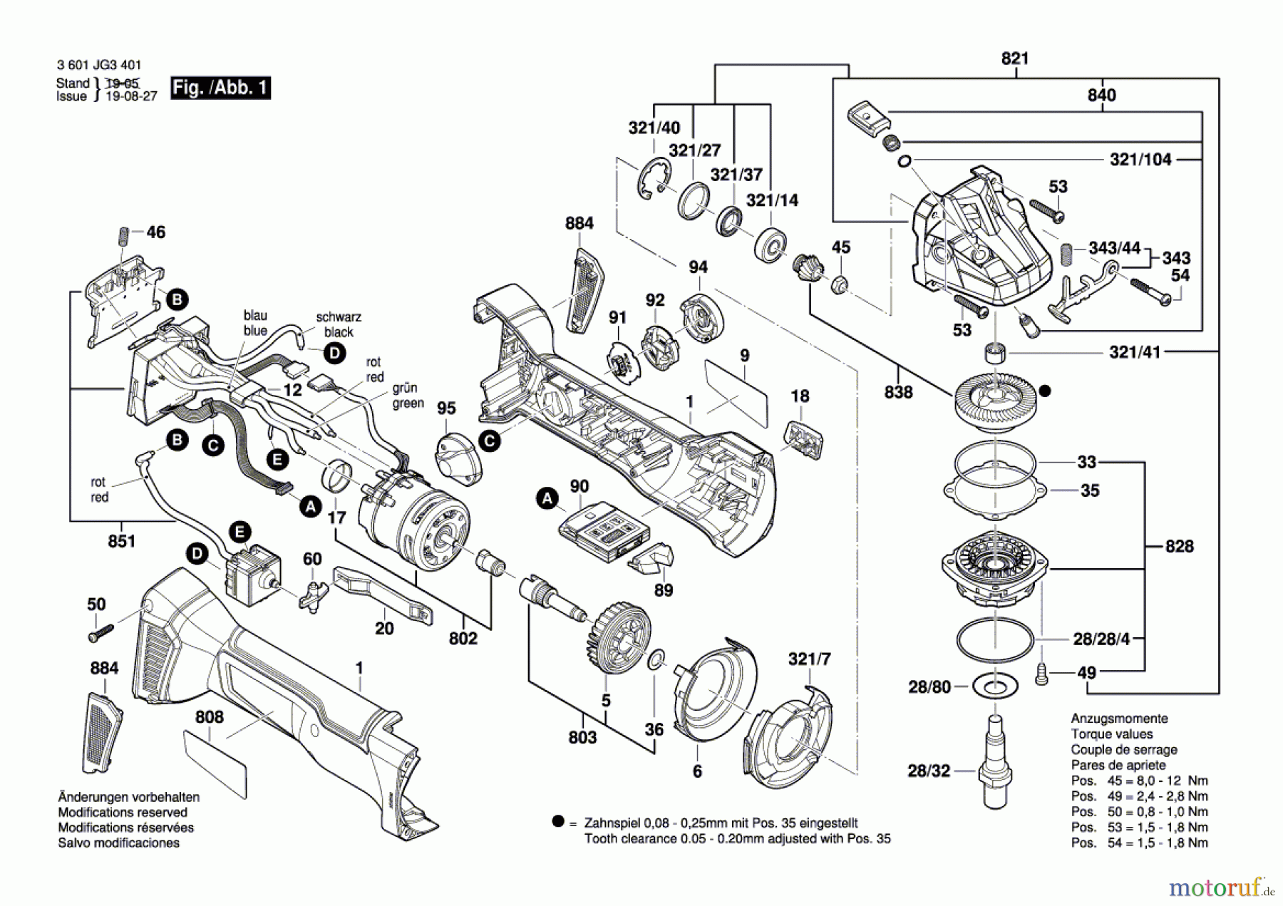  Bosch Akku Werkzeug Akku-Winkelschleifer GWS 18V-10 SC Seite 1