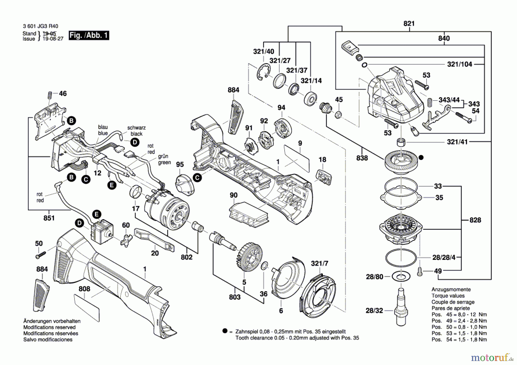  Bosch Akku Werkzeug Akku-Winkelschleifer CBAGR18 Seite 1