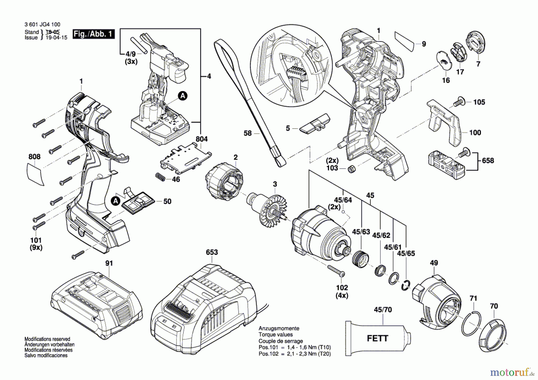  Bosch Werkzeug Schlagschrauber GDR 18V-200 C Seite 1