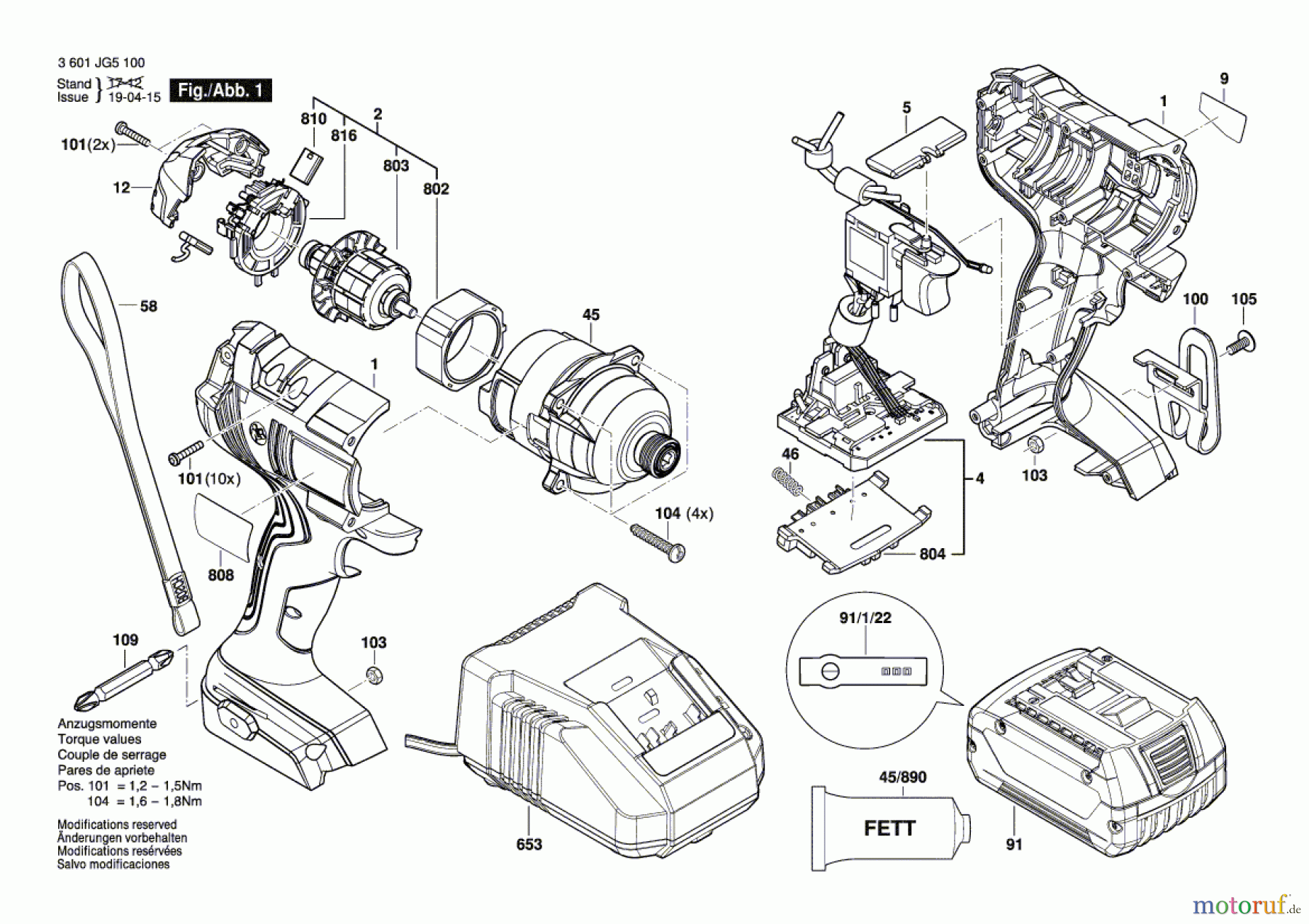  Bosch Werkzeug Schlagschrauber GDR 18V-160 Seite 1