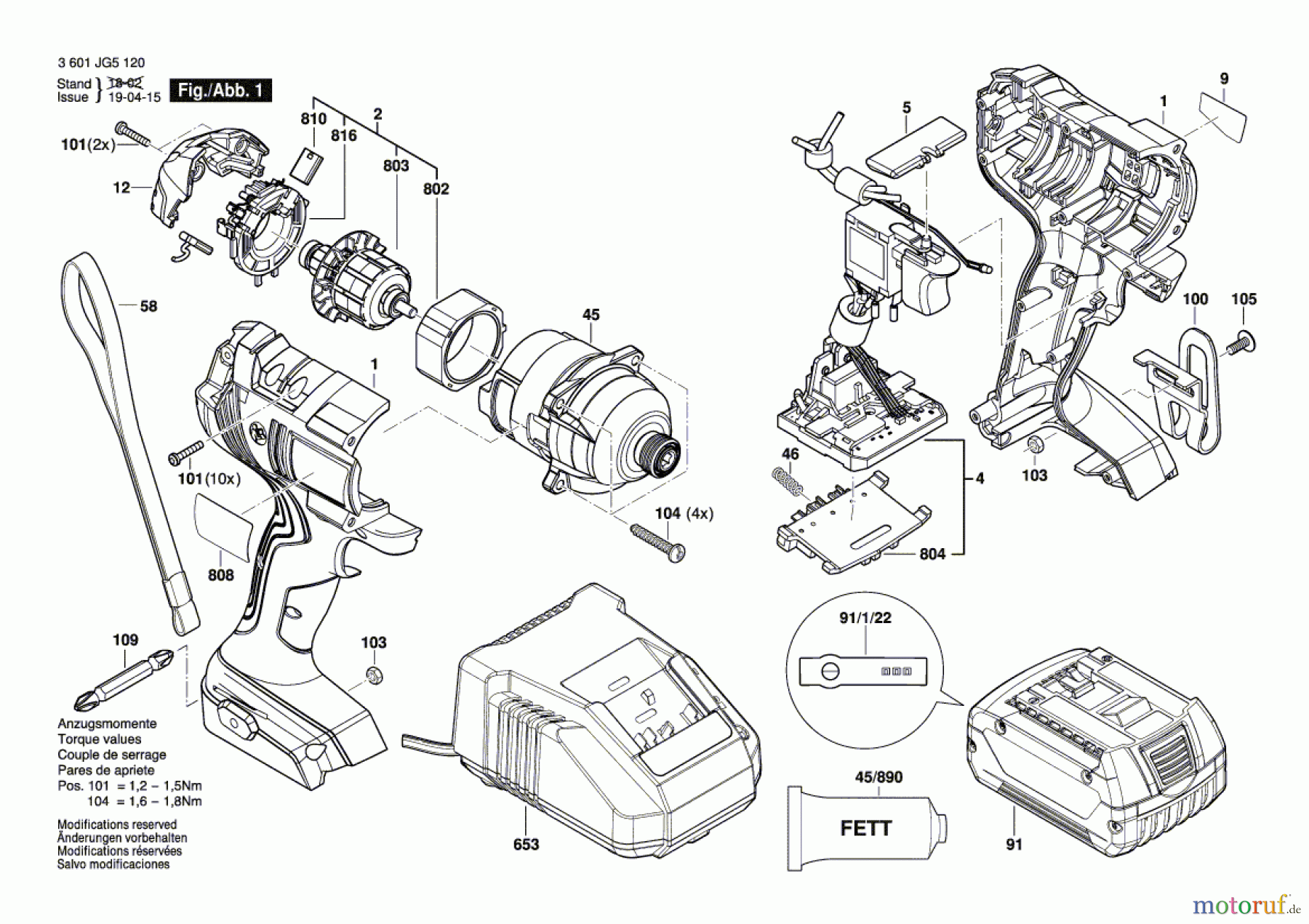  Bosch Werkzeug Schlagschrauber GDR 180-LI Seite 1