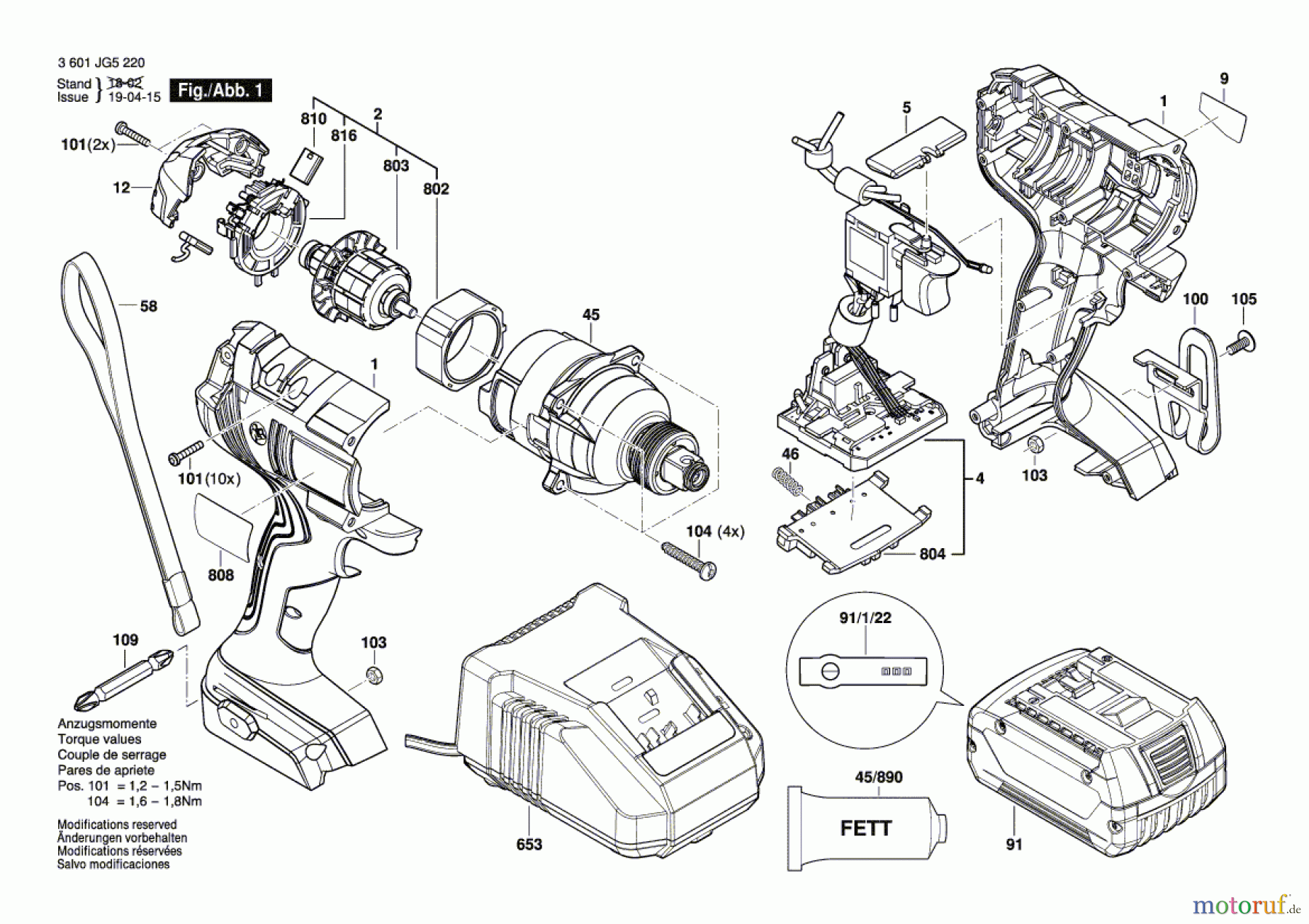  Bosch Werkzeug Schlagschrauber GDX 180-LI Seite 1