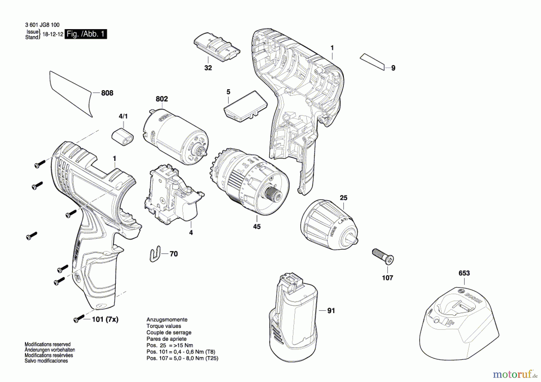  Bosch Akku Werkzeug Akku-Bohrschrauber GSB 120-LI Seite 1