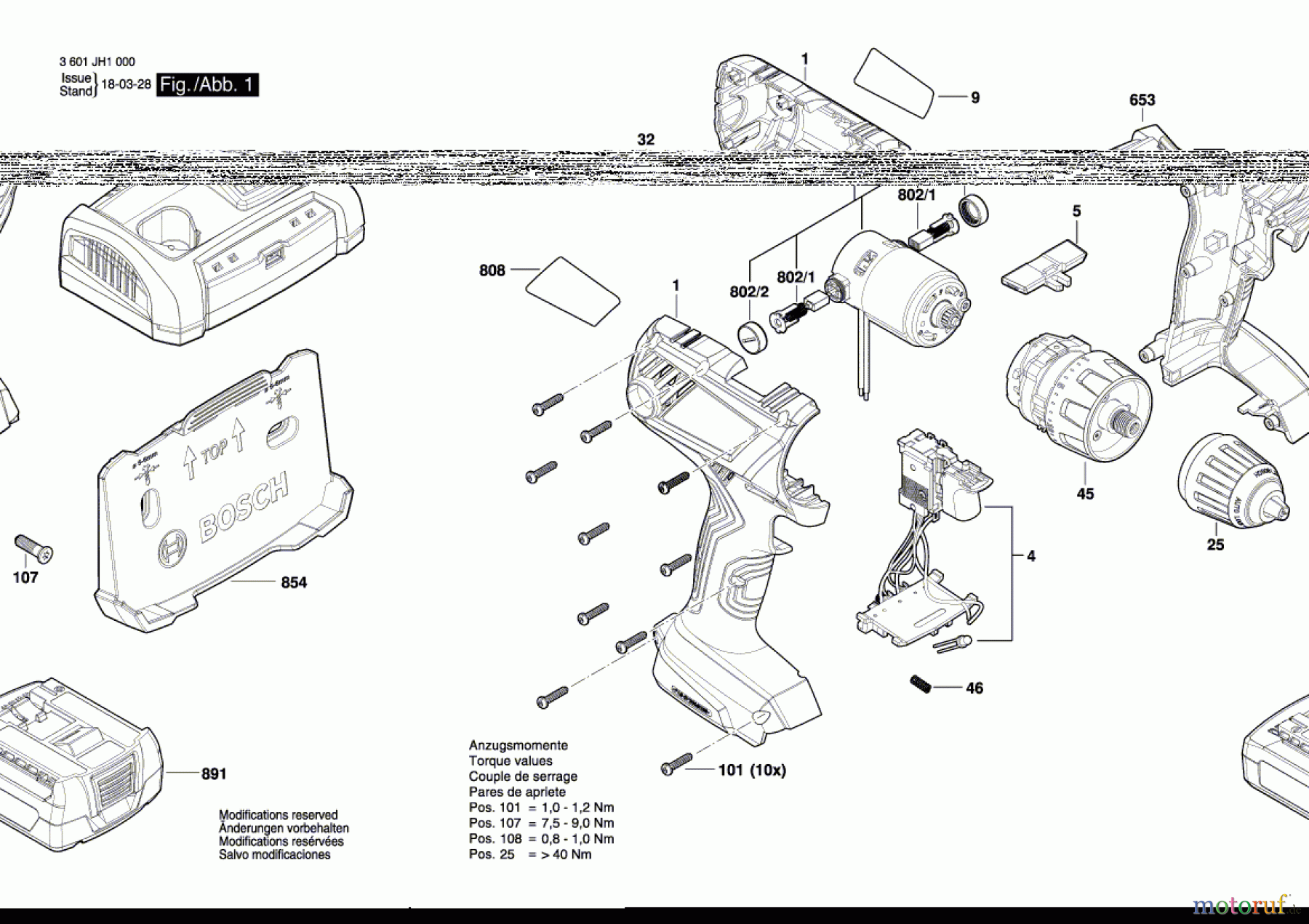  Bosch Akku Werkzeug Akku-Bohrschrauber GSR 18V-21 Seite 1