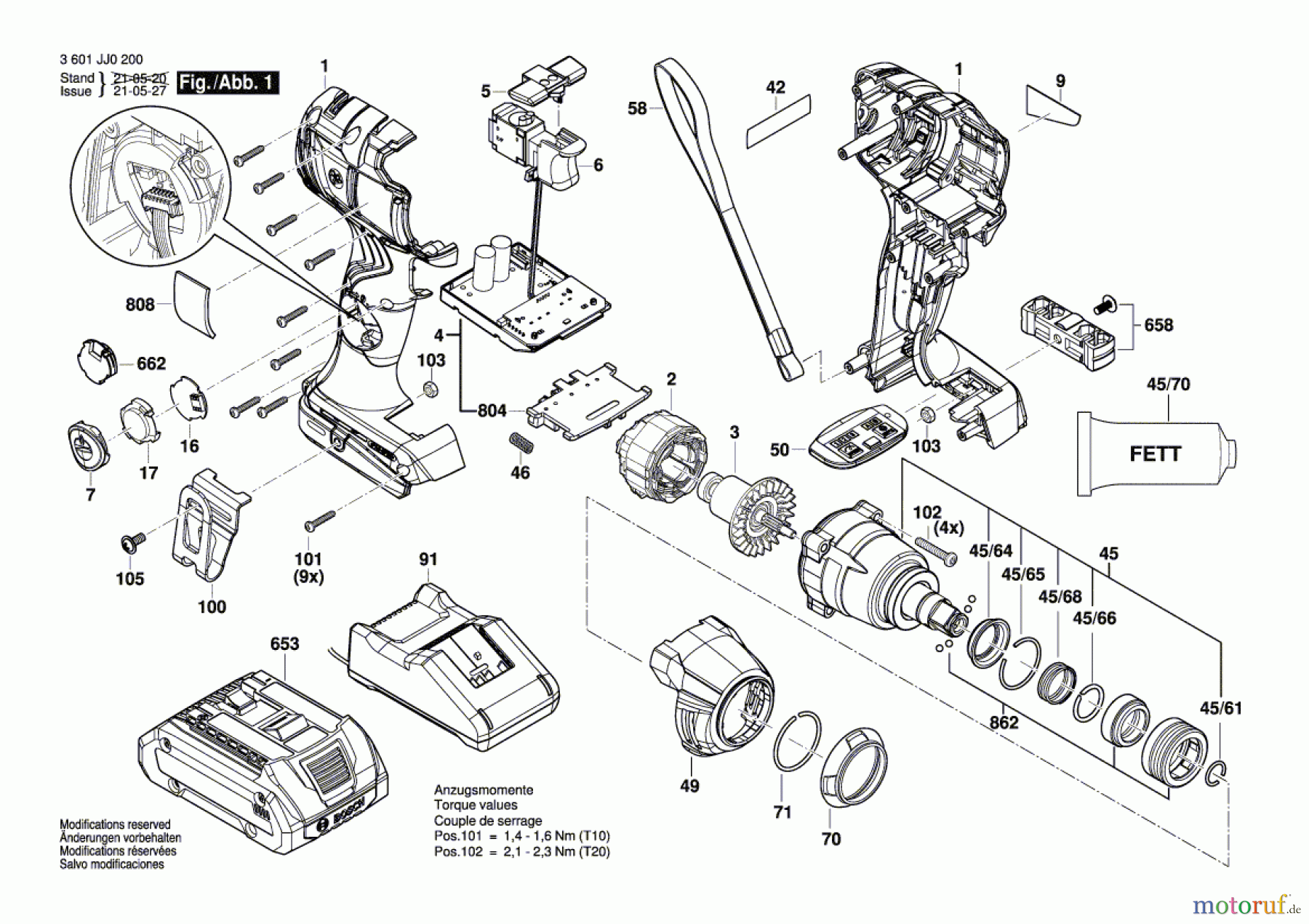  Bosch Werkzeug Schlagschrauber GDX 18V-210 C Seite 1