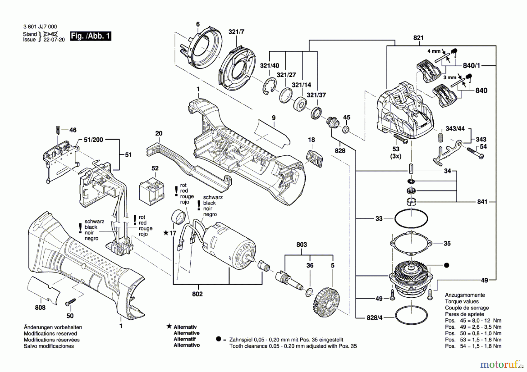  Bosch Akku Werkzeug Akku-Winkelschleifer GWX 18V-8 Seite 1