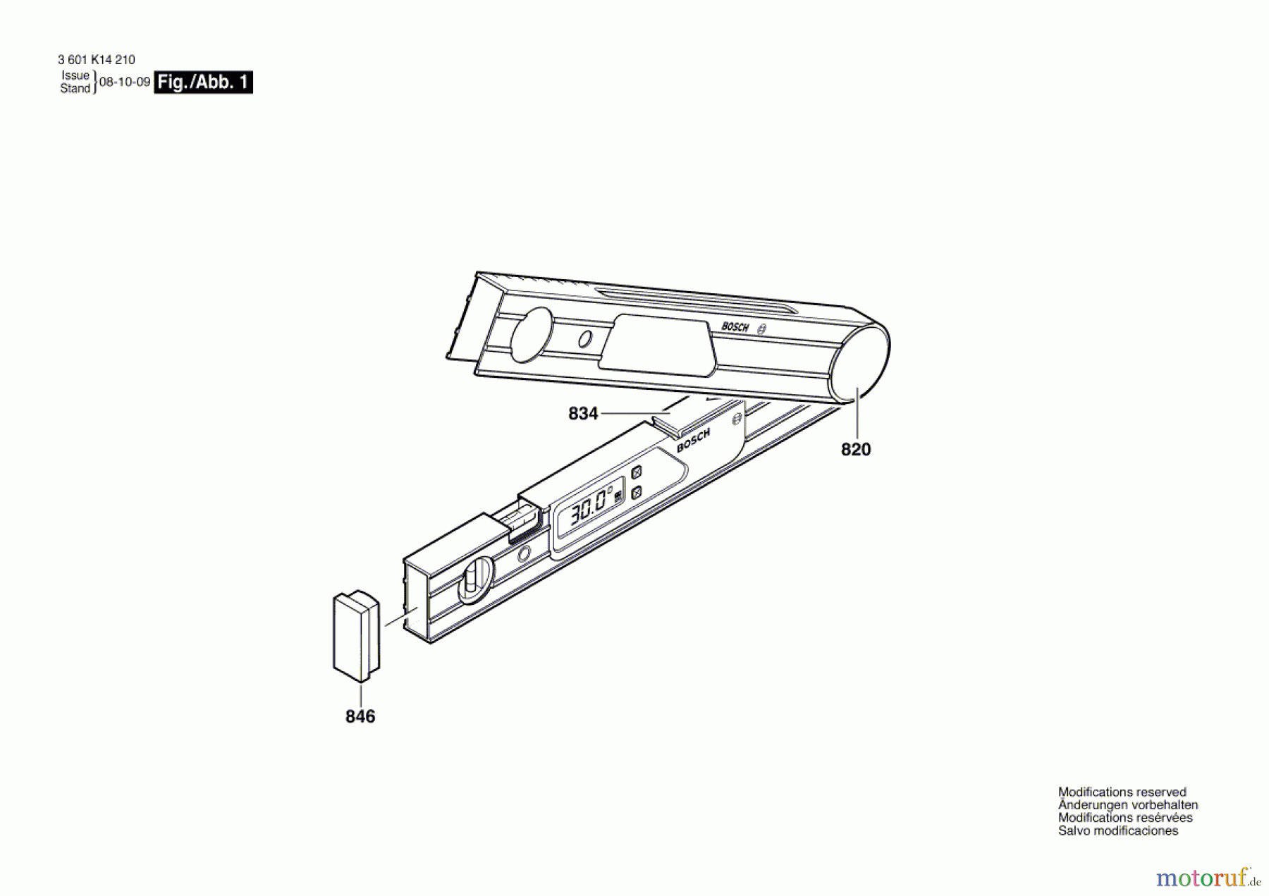  Bosch Werkzeug Winkelmesser DAF 220K Seite 1