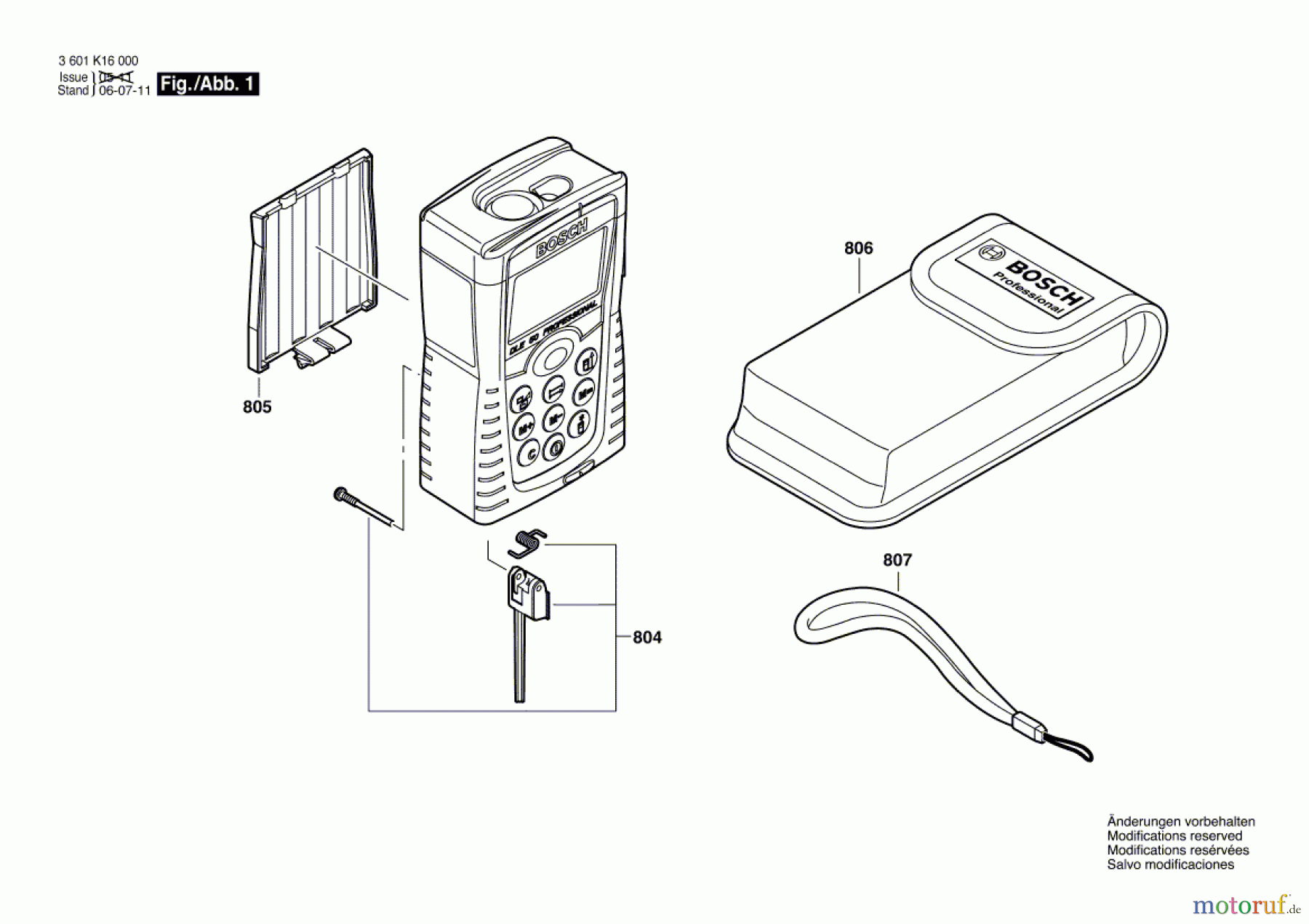  Bosch Werkzeug Entfernungsmesser DLE 50 Seite 1