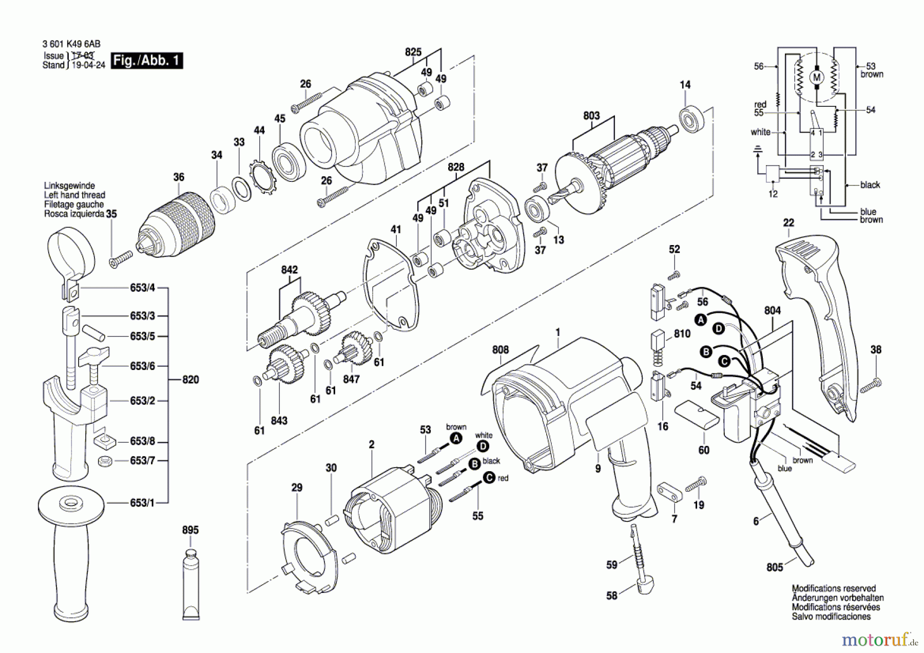  Bosch Werkzeug Bohrmaschine BRD-HT Seite 1