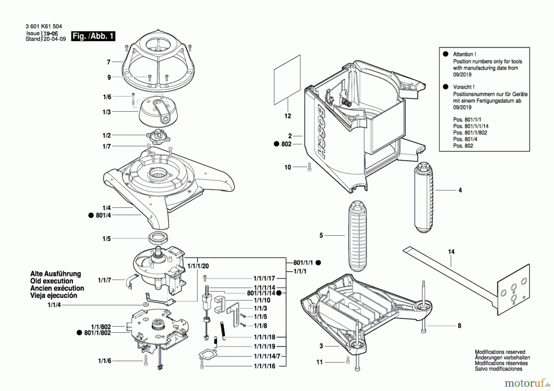  Bosch Werkzeug Baulaser GRL 300 HV Seite 1
