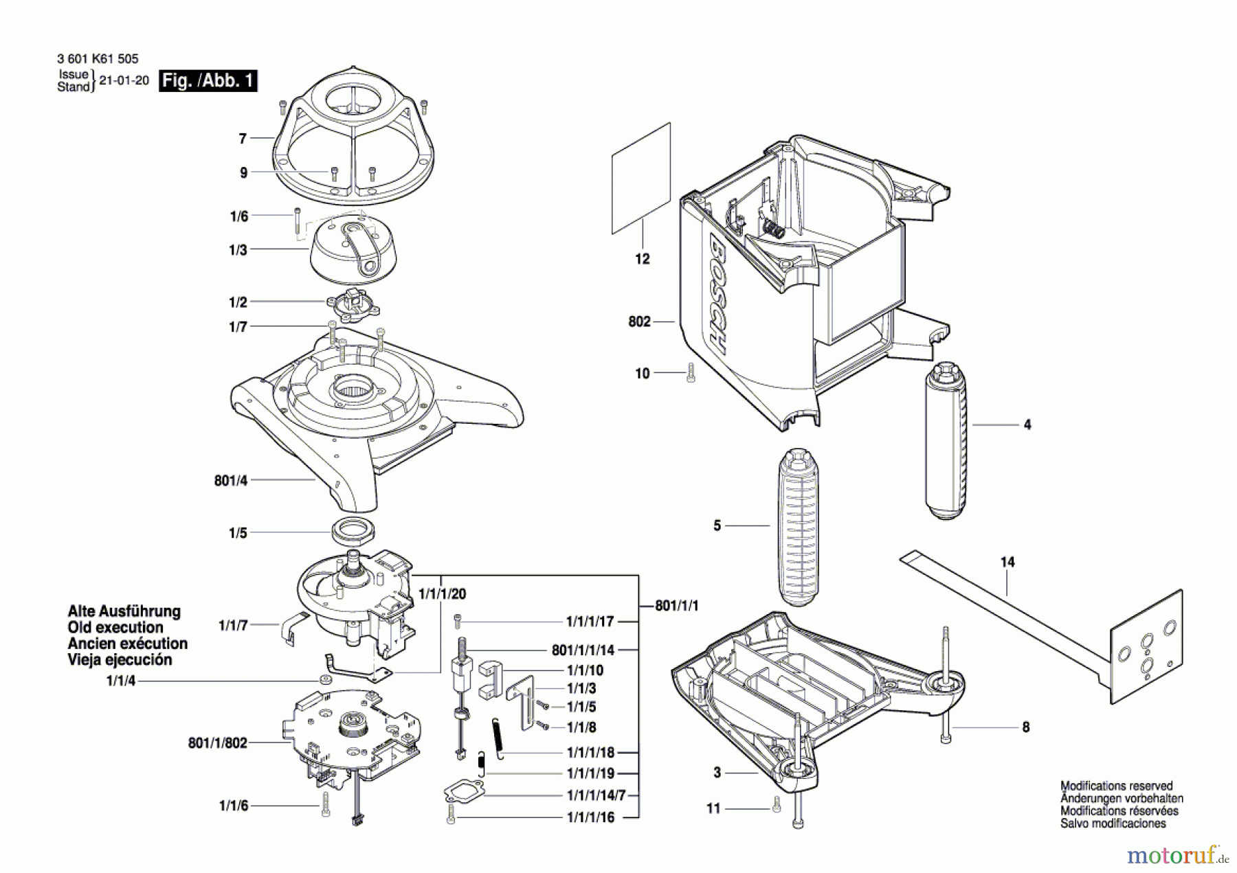  Bosch Werkzeug Baulaser GRL 300 HV Seite 1