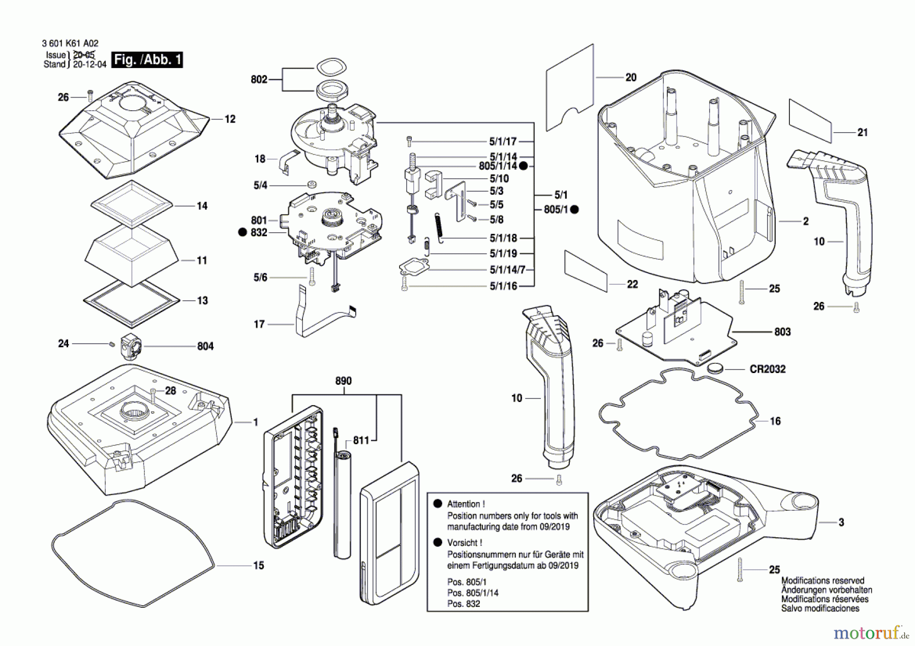  Bosch Werkzeug Baulaser GRL 500 HV Seite 1