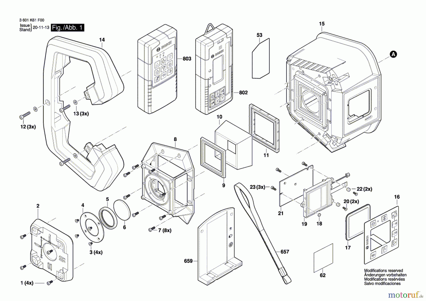  Bosch Werkzeug Baulaser GRL 600 CHV Seite 1