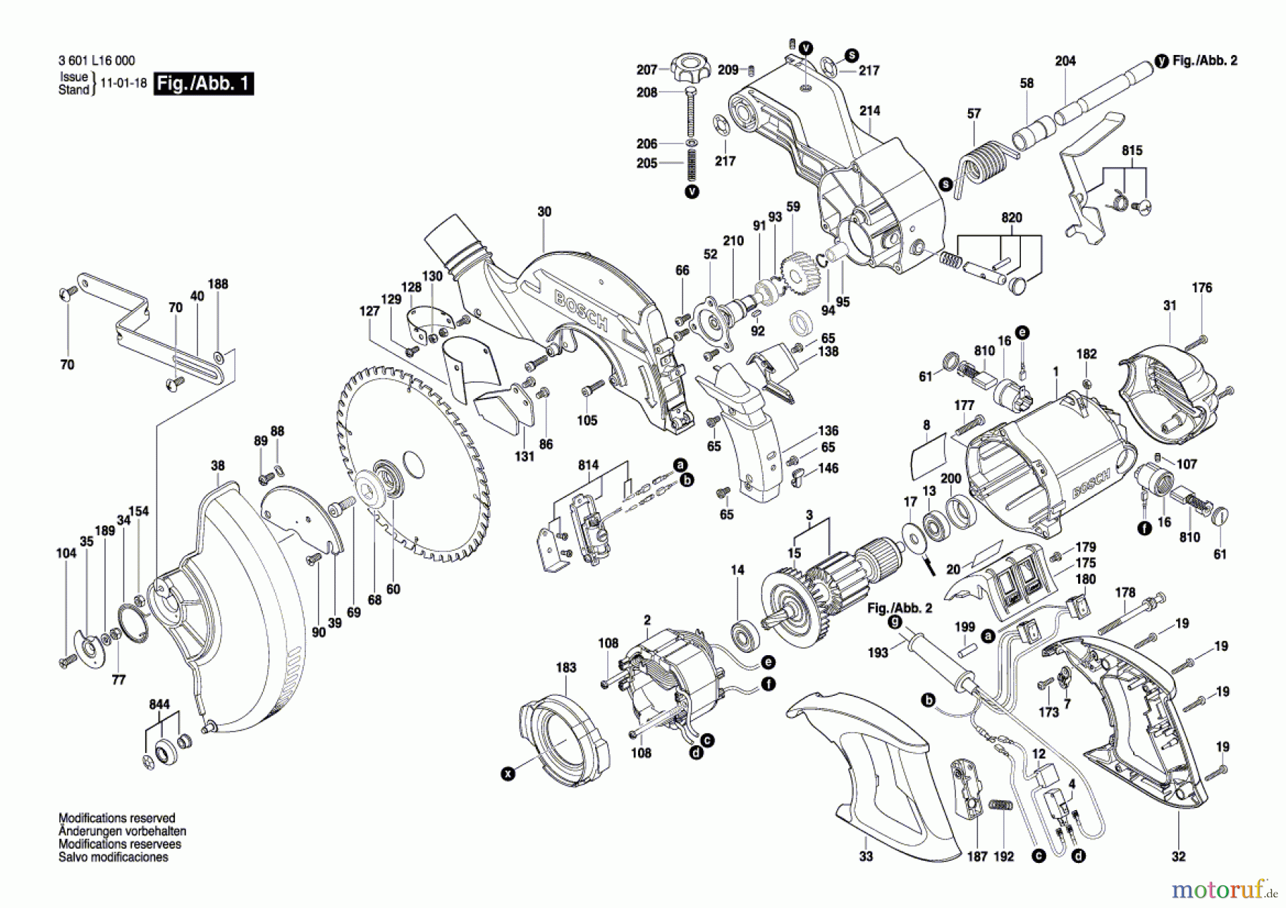  Bosch Werkzeug Kapp-/Zugsäge GCM 8 S Seite 1