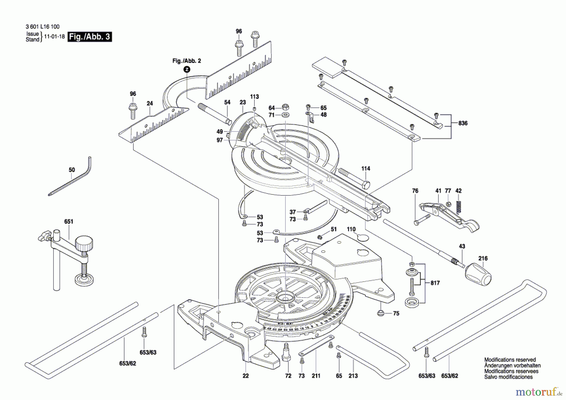  Bosch Werkzeug Kapp-/Zugsäge GCM 800 S Seite 3