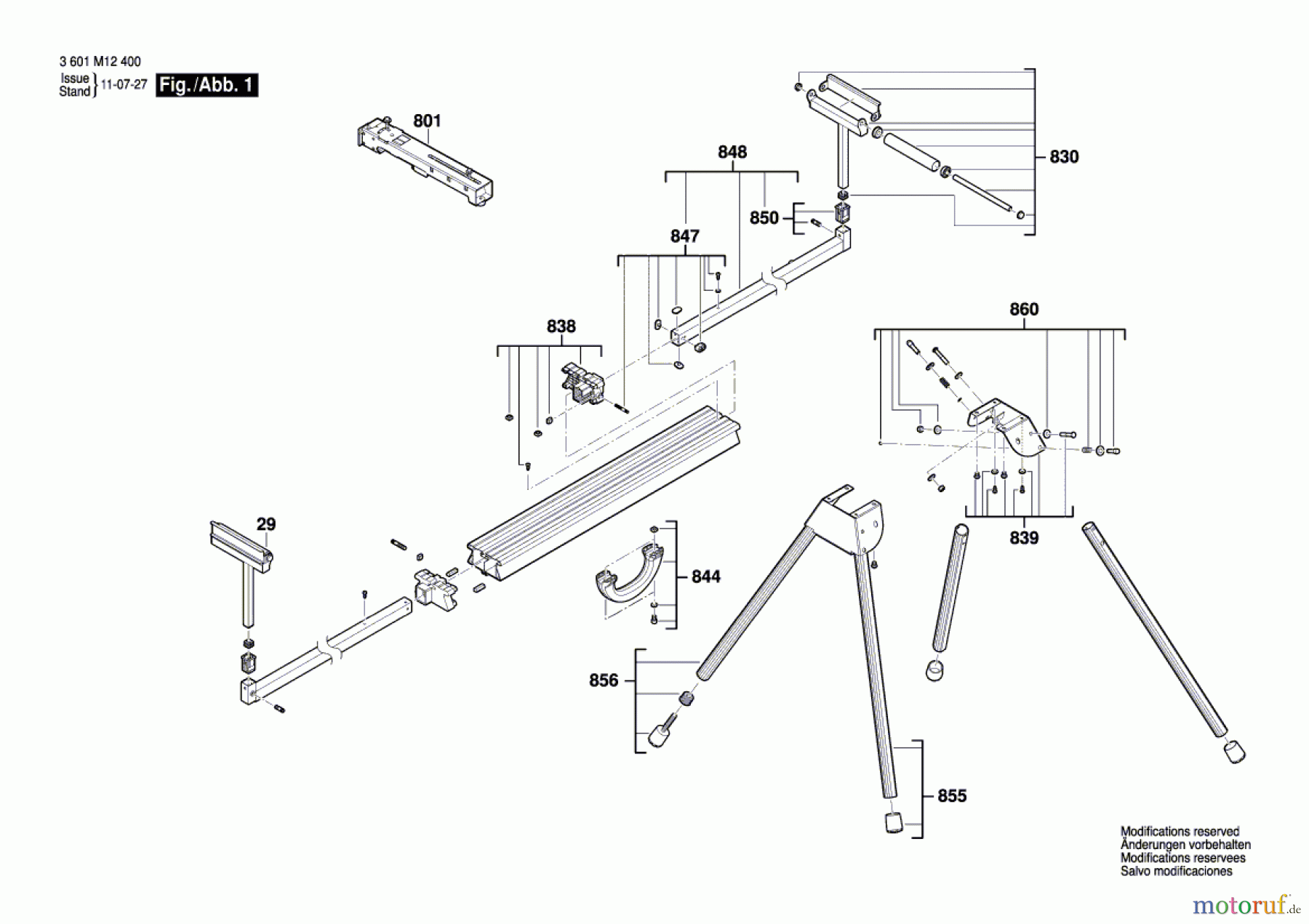  Bosch Werkzeug Tischstativ GTA 2500 Seite 1