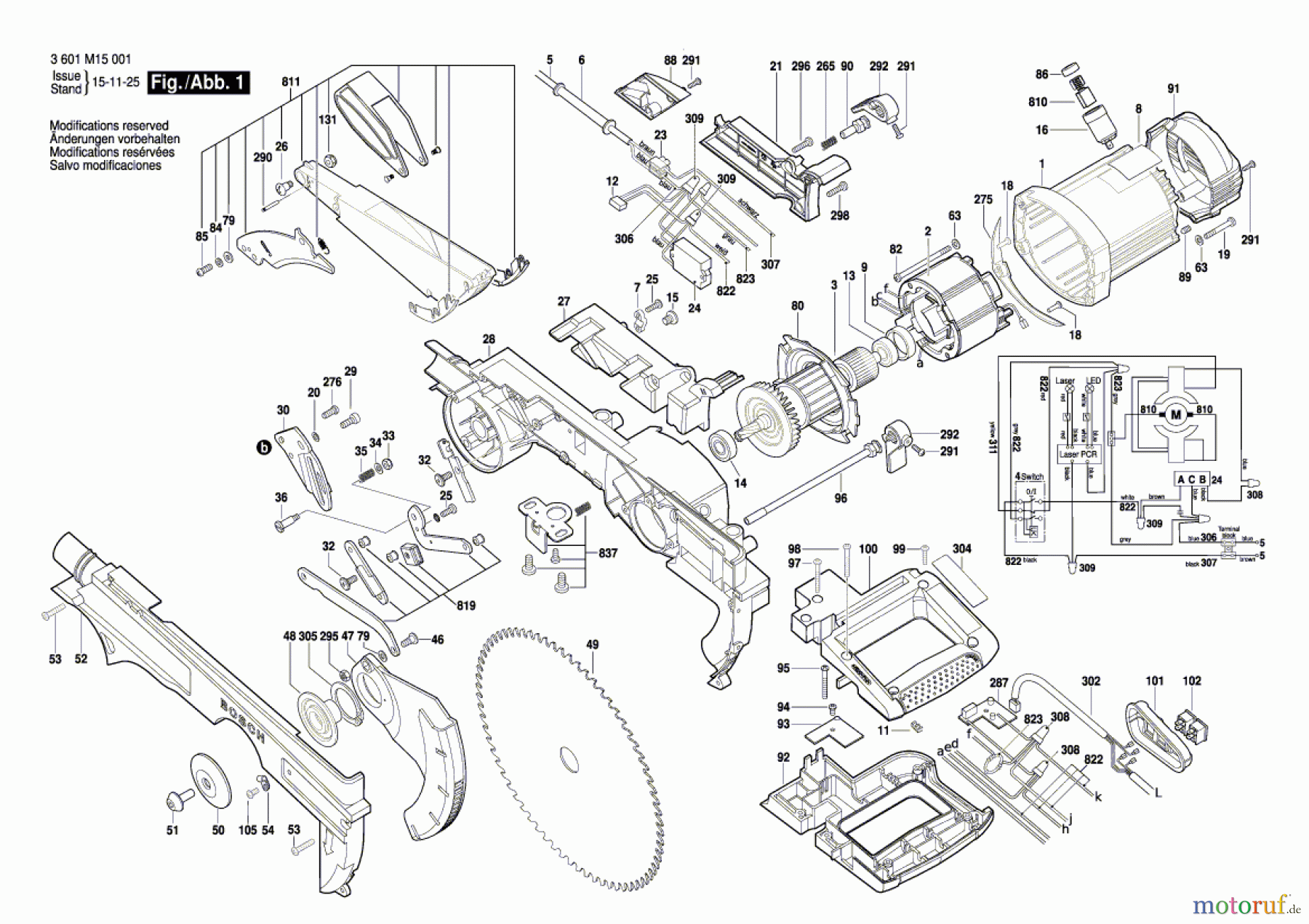  Bosch Werkzeug Tisch-/Gehrungssäge GTM 12 JL Seite 1