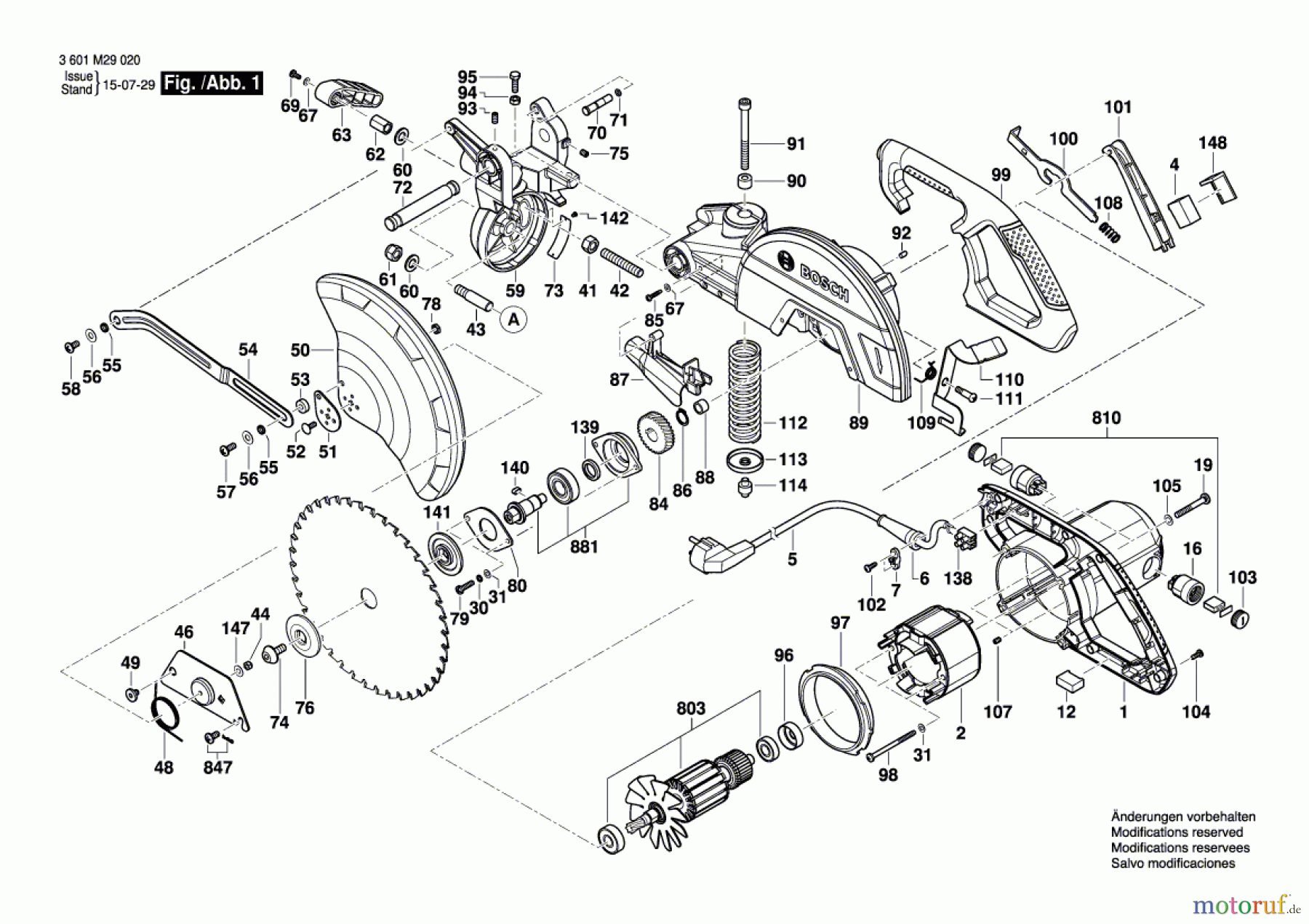  Bosch Werkzeug Kapp-/Zugsäge GCM 10 MX Seite 1