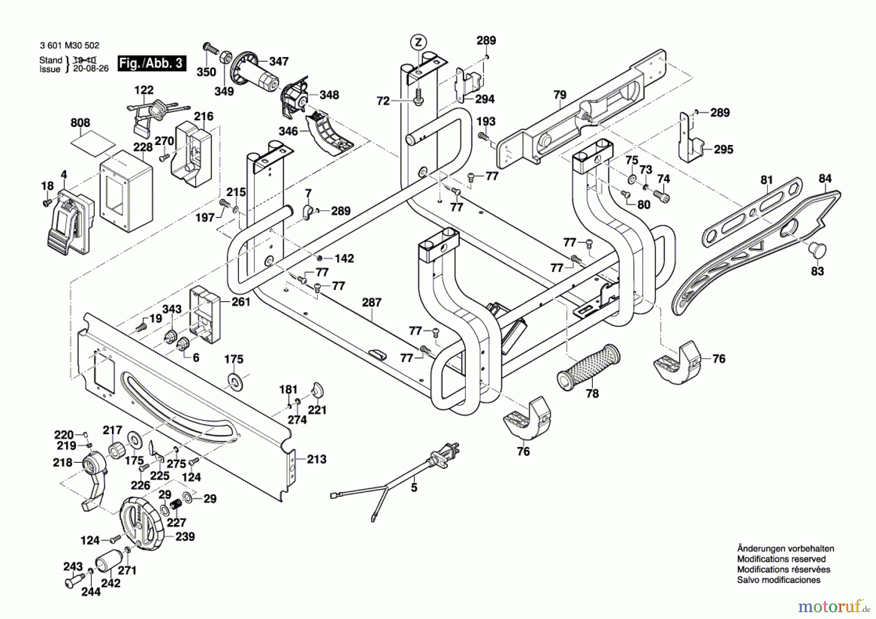  Bosch Werkzeug Tischkreissäge GTS 10 J Seite 3