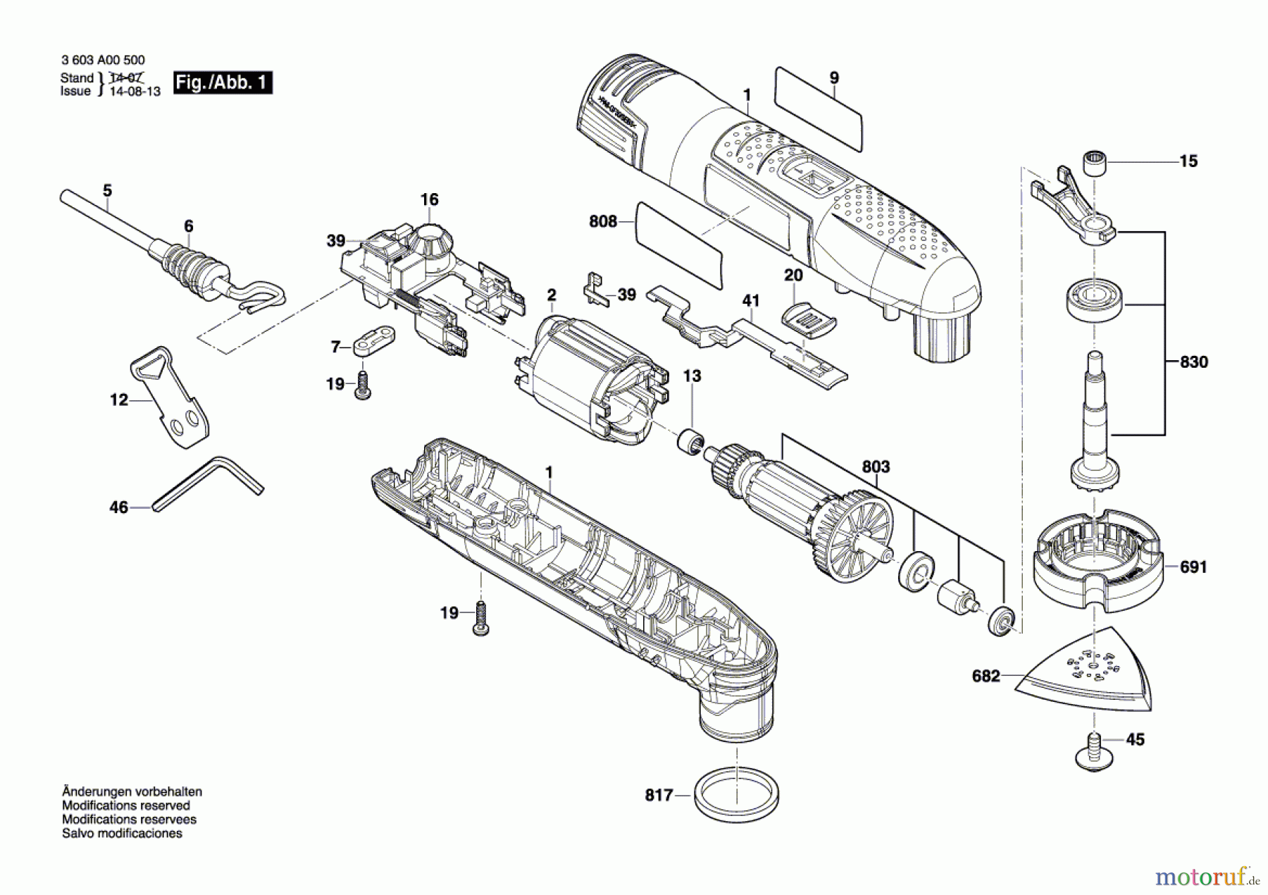  Bosch Werkzeug Multifunktionswerkzeug PMF 190 E Seite 1