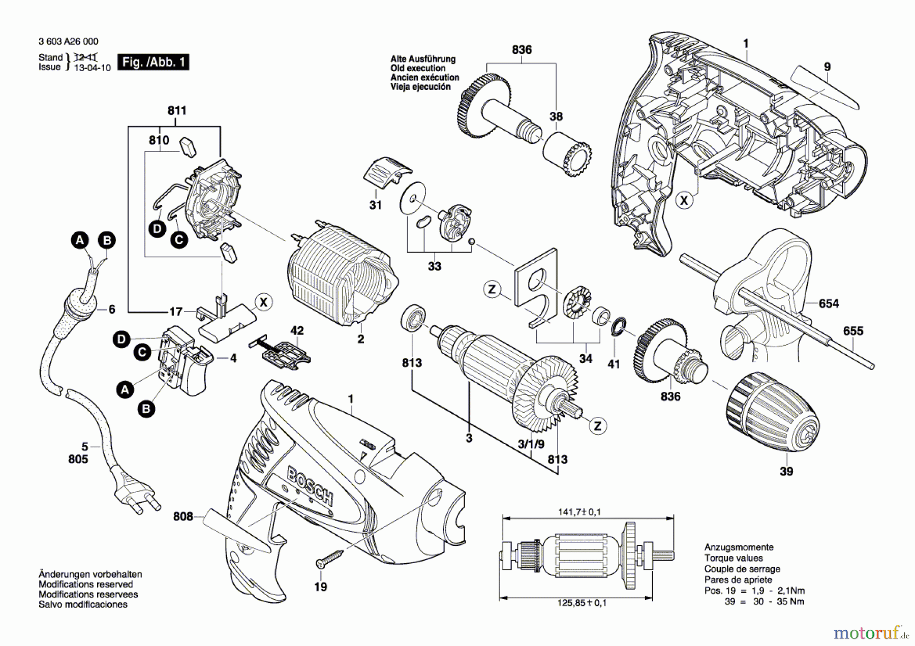  Bosch Werkzeug Schlagbohrmaschine PSB 530 RA Seite 1