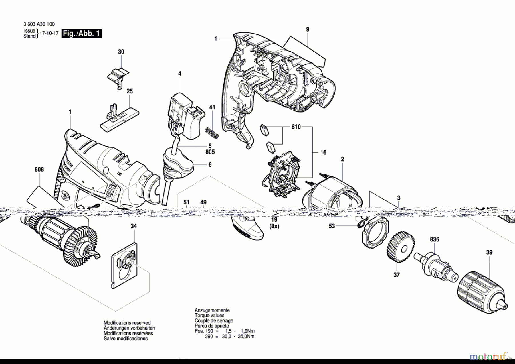  Bosch Werkzeug Schlagbohrmaschine EasyImpact 570 Seite 1