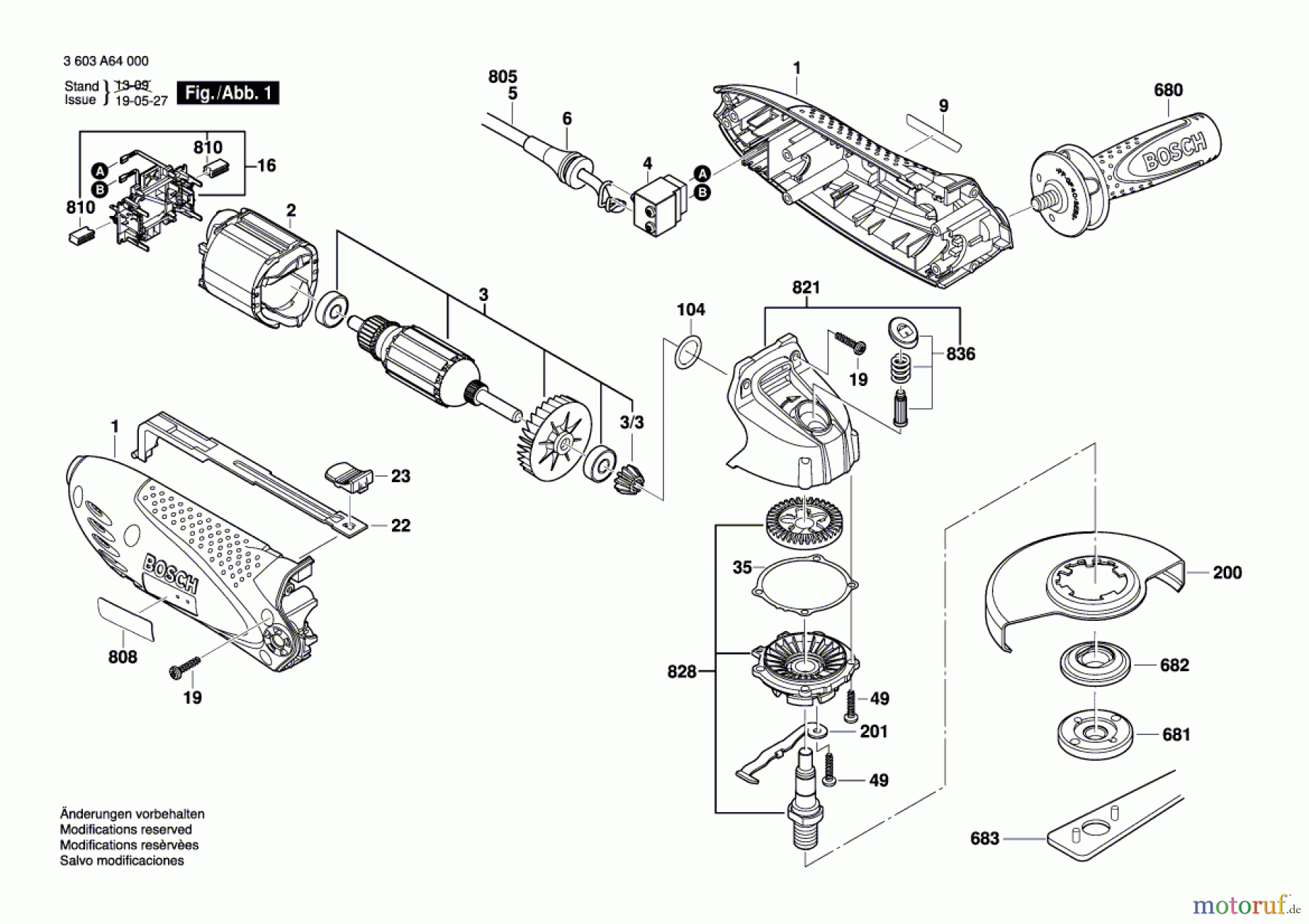  Bosch Werkzeug Winkelschleifer PWS 720-115 Seite 1