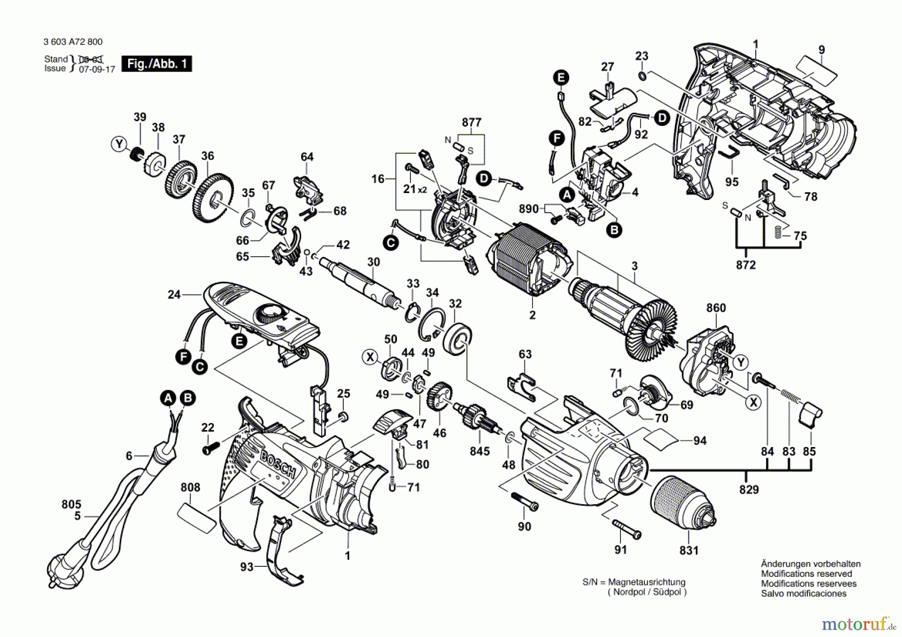 Bosch Werkzeug Schlagbohrmaschine PSB 1000-2 RCA Seite 1