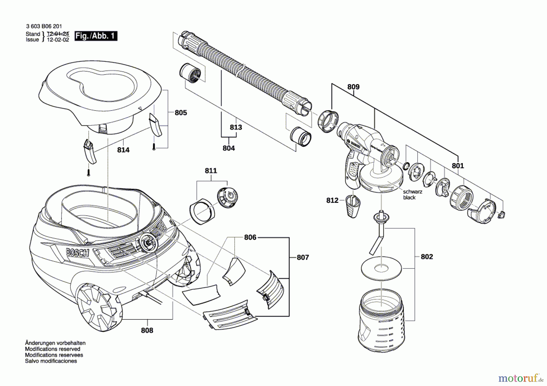  Bosch Wassertechnik Sprühpistole PFS 105E Seite 1