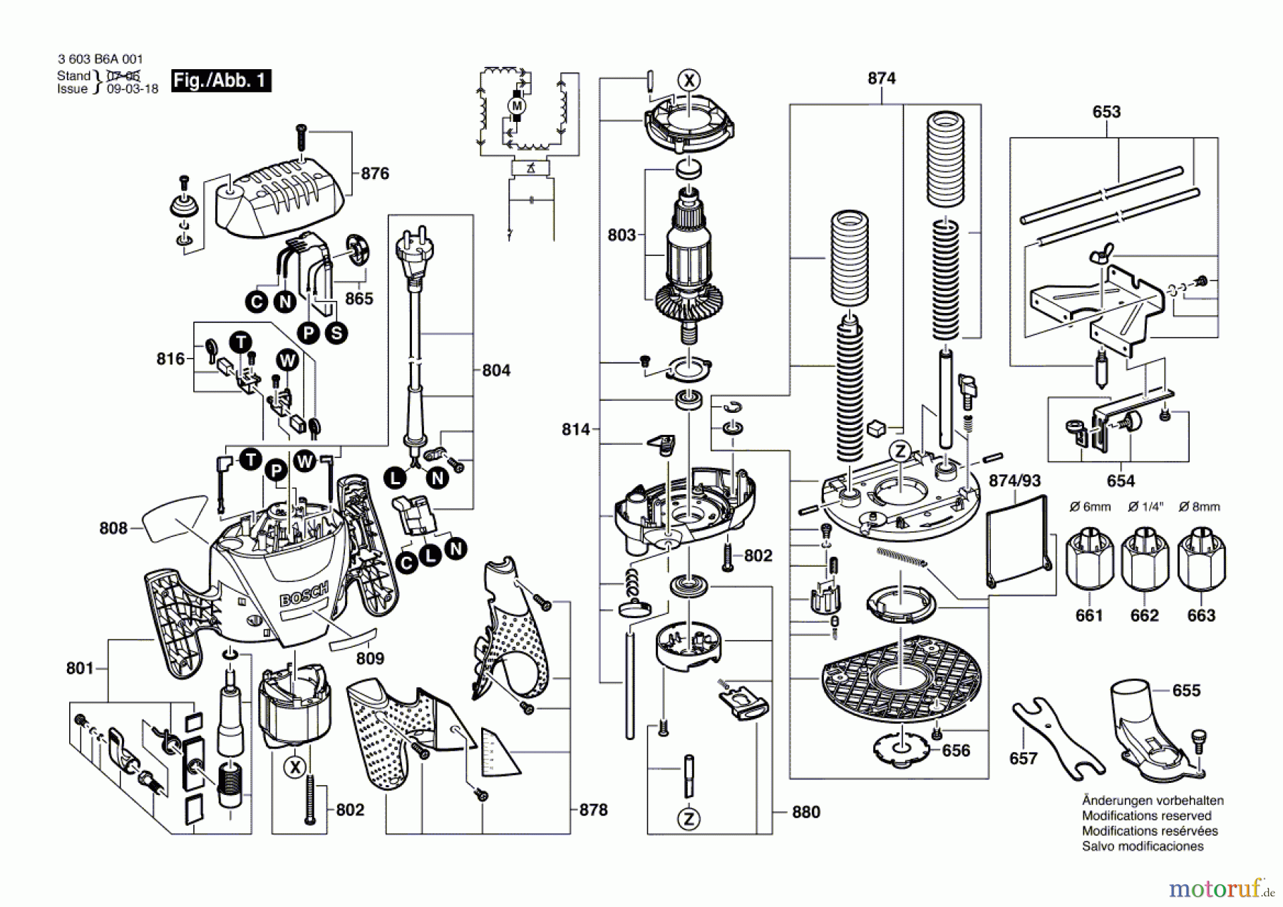  Bosch Werkzeug Oberfräse POF 1200 AE Seite 1