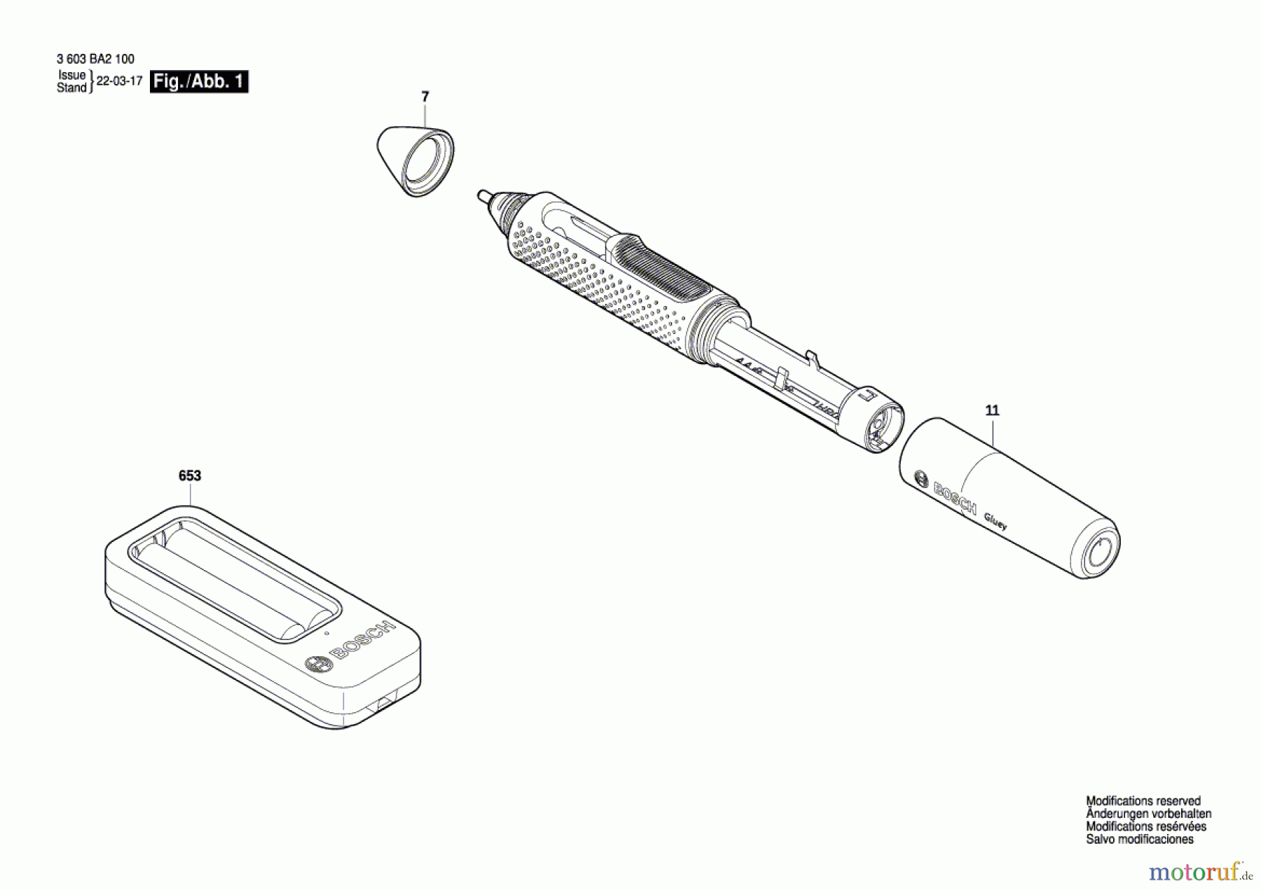  Bosch Werkzeug Klebepistole Gluey Bare Seite 1