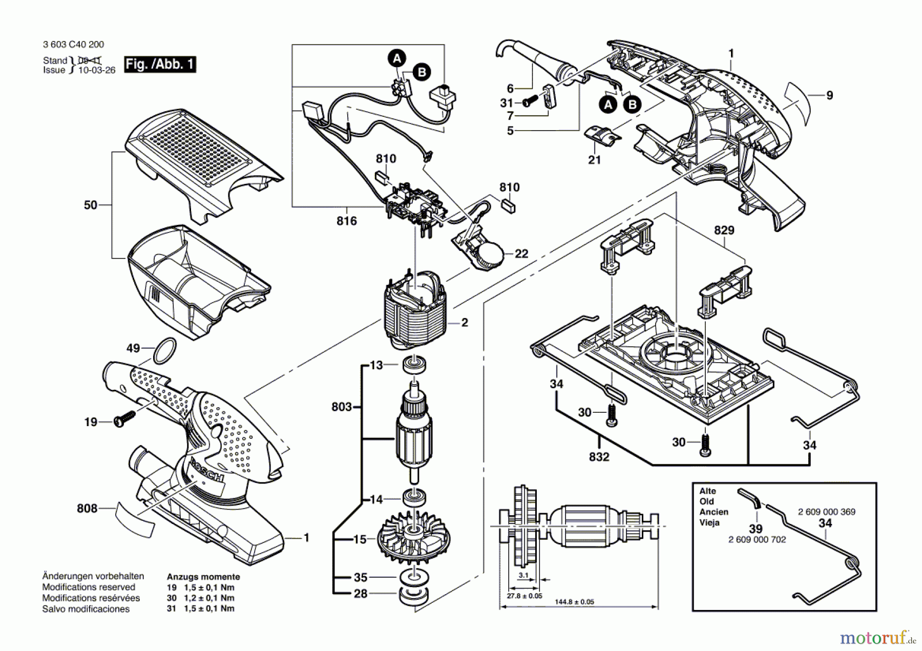  Bosch Werkzeug Schwingschleifer PSS 250 AE Seite 1