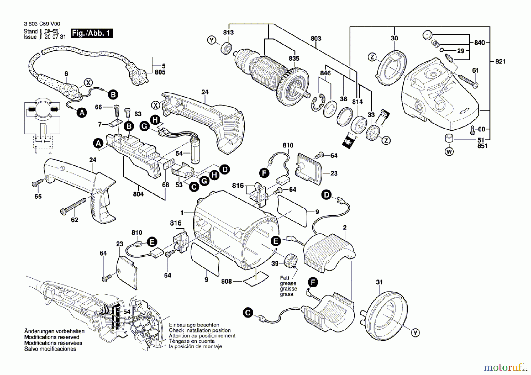  Bosch Werkzeug Winkelschleifer PWS 20-230 J Seite 1