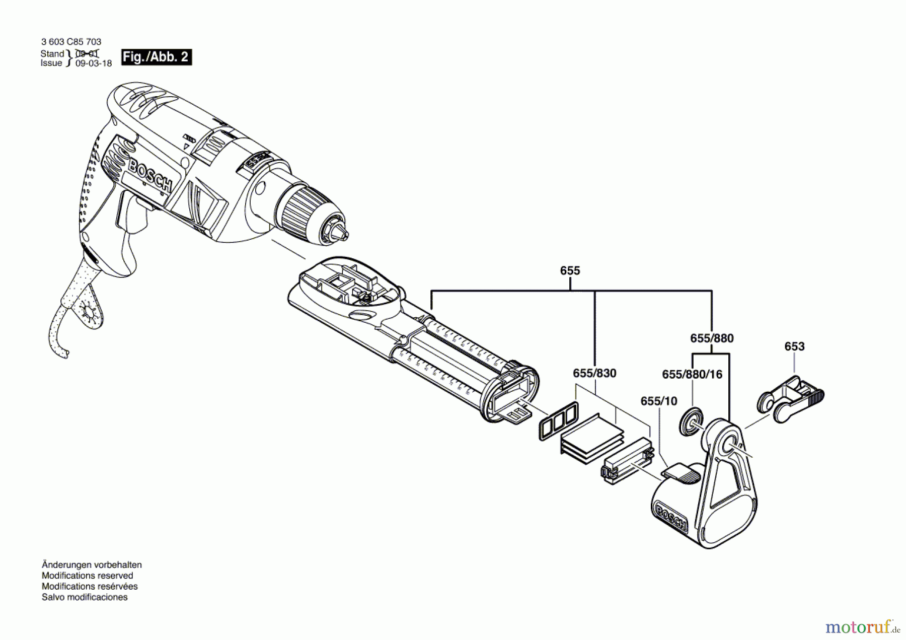  Bosch Werkzeug Schlagbohrmaschine PSB 650 RA Seite 2