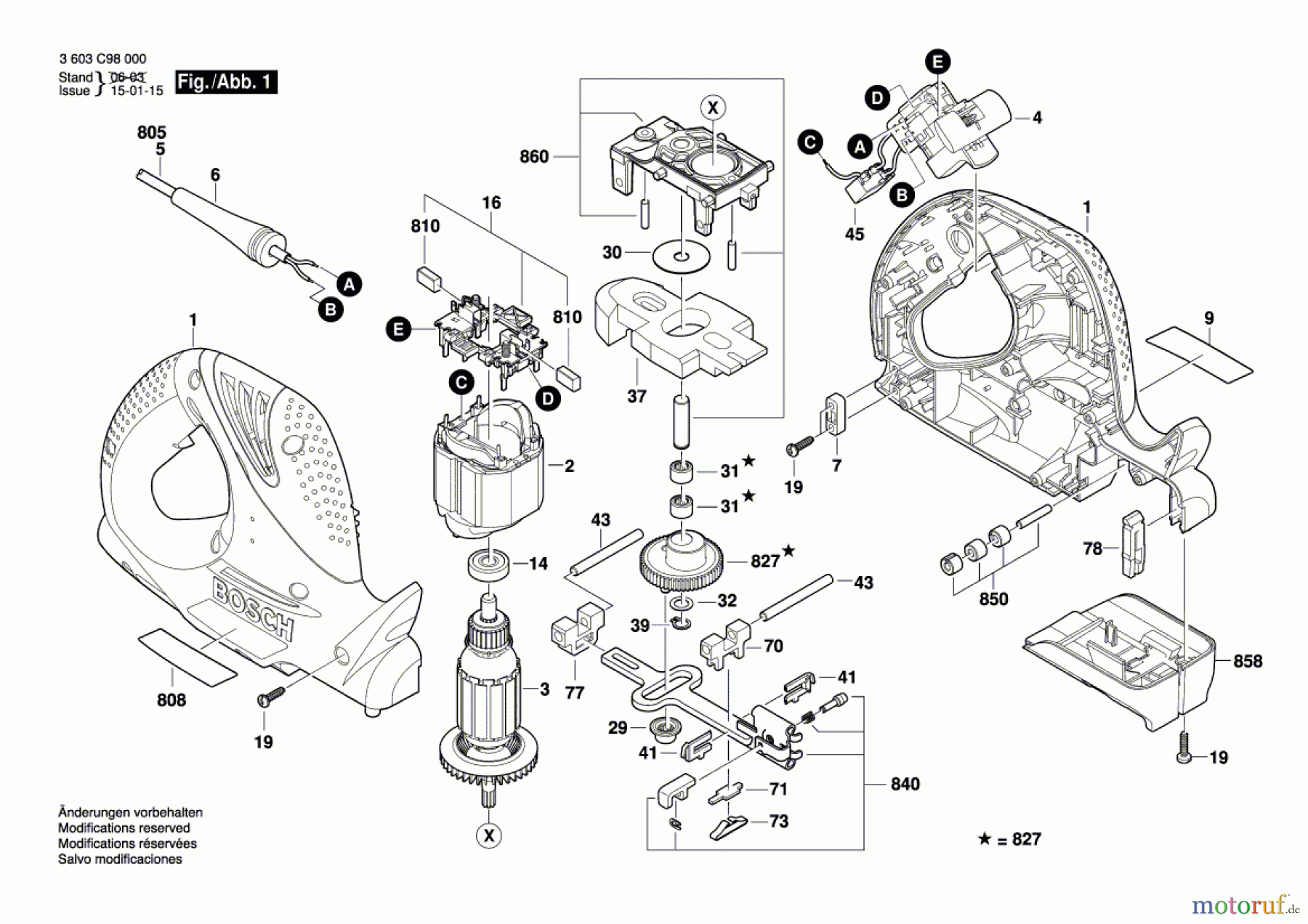  Bosch Werkzeug Fuchsschwanz PFZ 500  E Seite 1