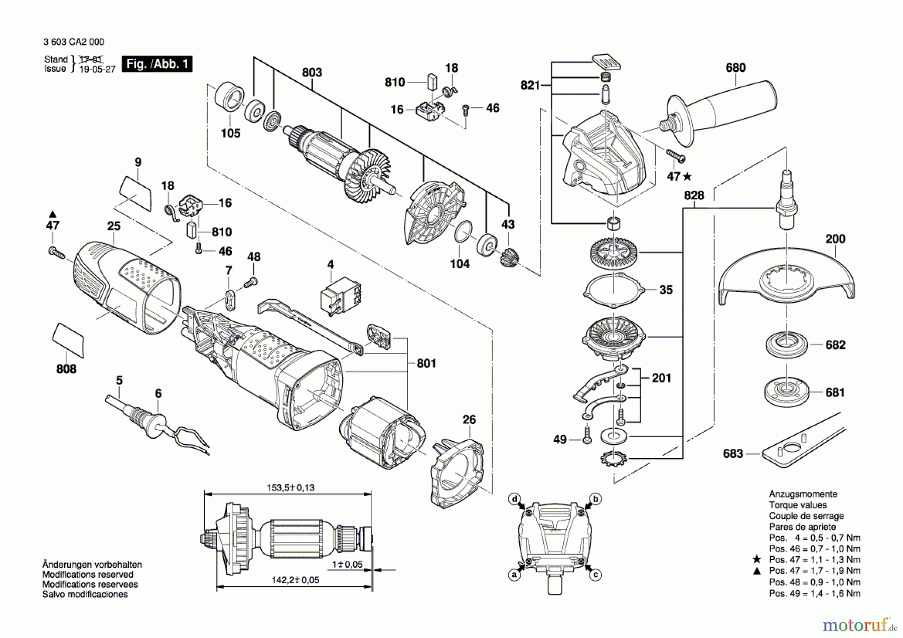  Bosch Werkzeug Winkelschleifer PWS 700-115 Seite 1