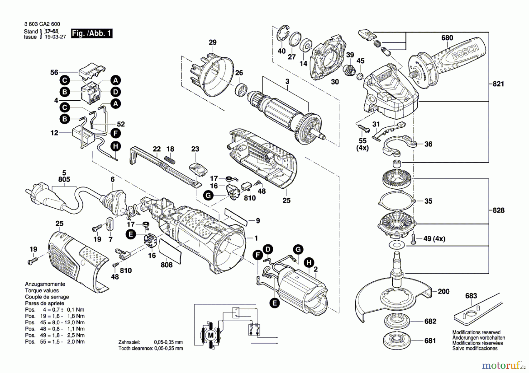  Bosch Werkzeug Winkelschleifer PWS 1000-125 Seite 1