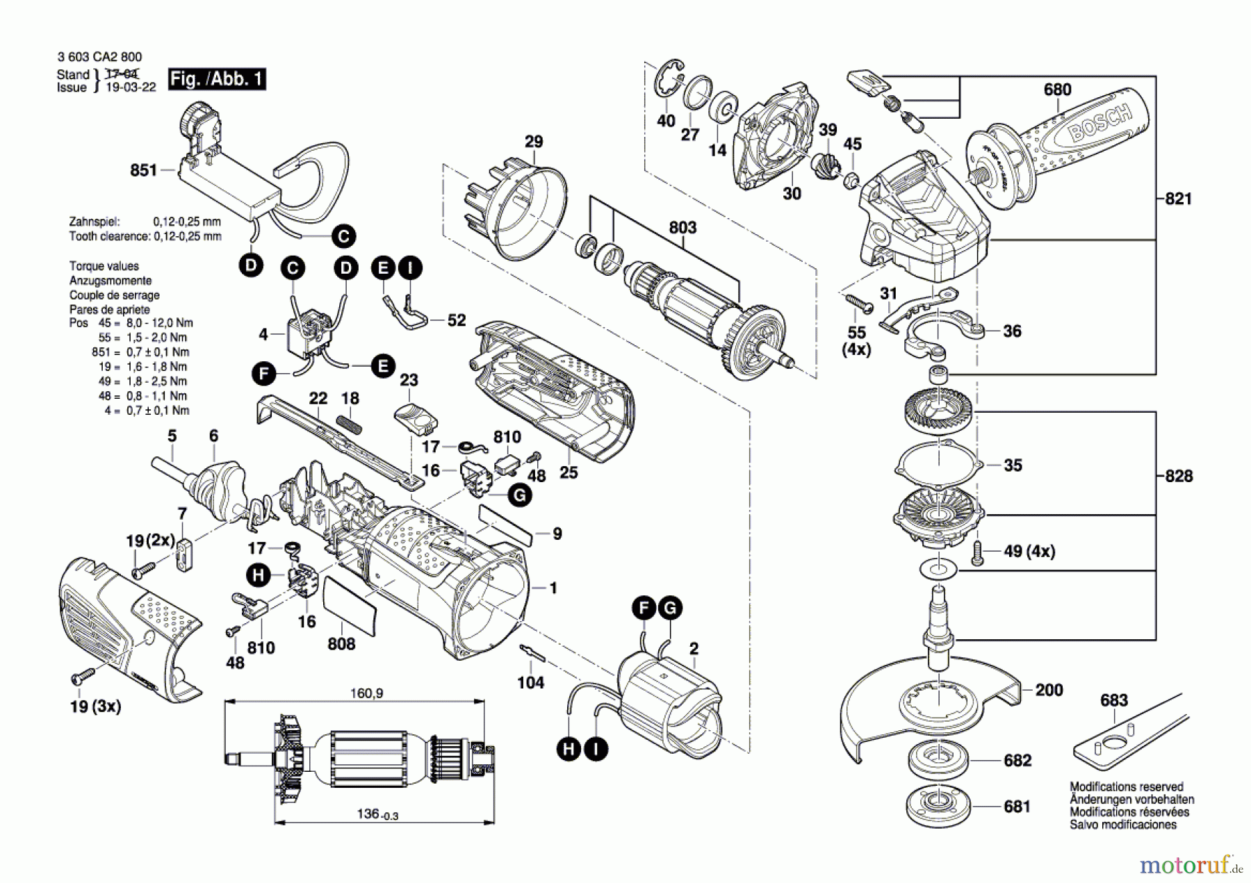  Bosch Werkzeug Winkelschleifer PWS 1000-125 CE Seite 1