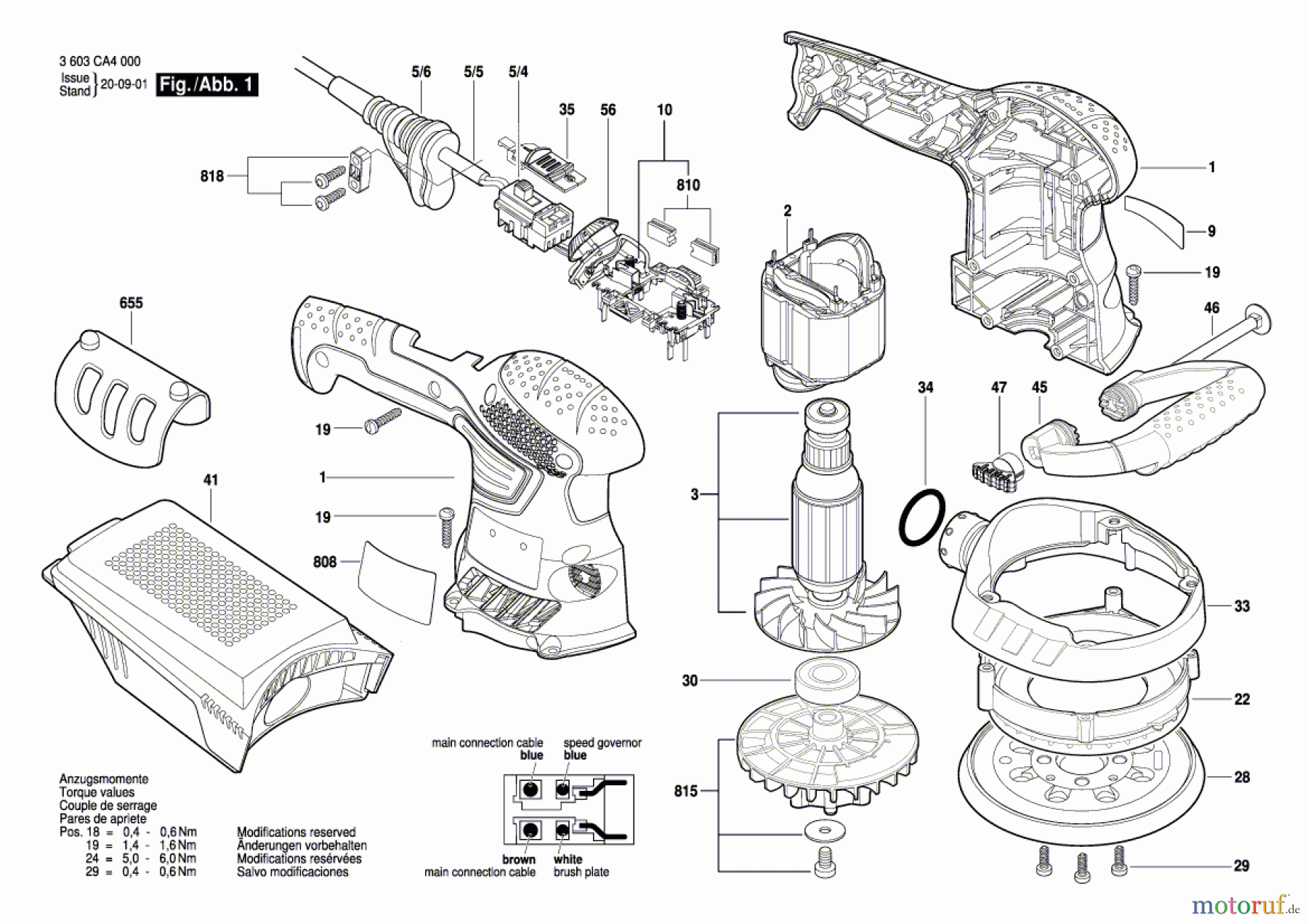  Bosch Werkzeug Exzenterschleifer PEX 4000 AE Seite 1