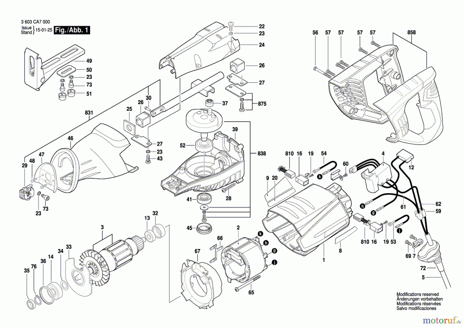  Bosch Werkzeug Säbelsäge PSA 7100 E Seite 1